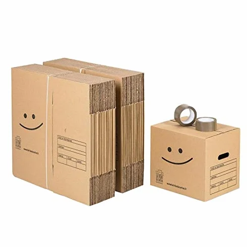 Cartons à livres avec poignées Pack 40 + 2 adhésifs