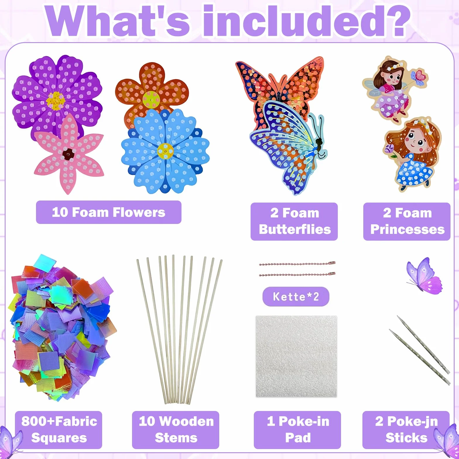 PANYI Set de Bricolage Fleurs Enfants Kit Créatif Fille Cadeaux 4-6 Ans