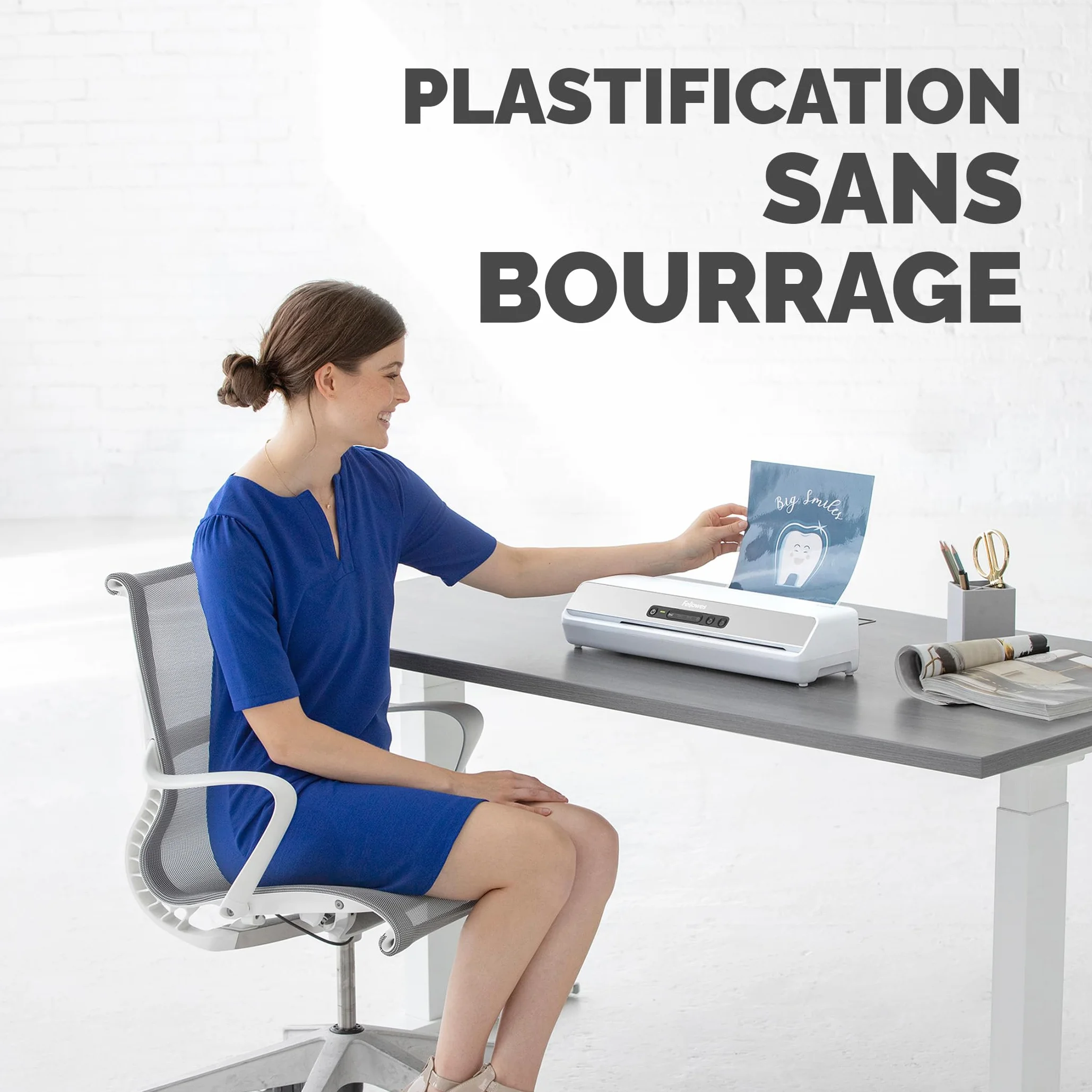 Fellowes Plastifieuse Amaris A3, Chauffe Rapide 1 Min, Arrêt Automatique, Mode Veille, InstaHeat, 80-175 Microns, 10 Pochettes A4