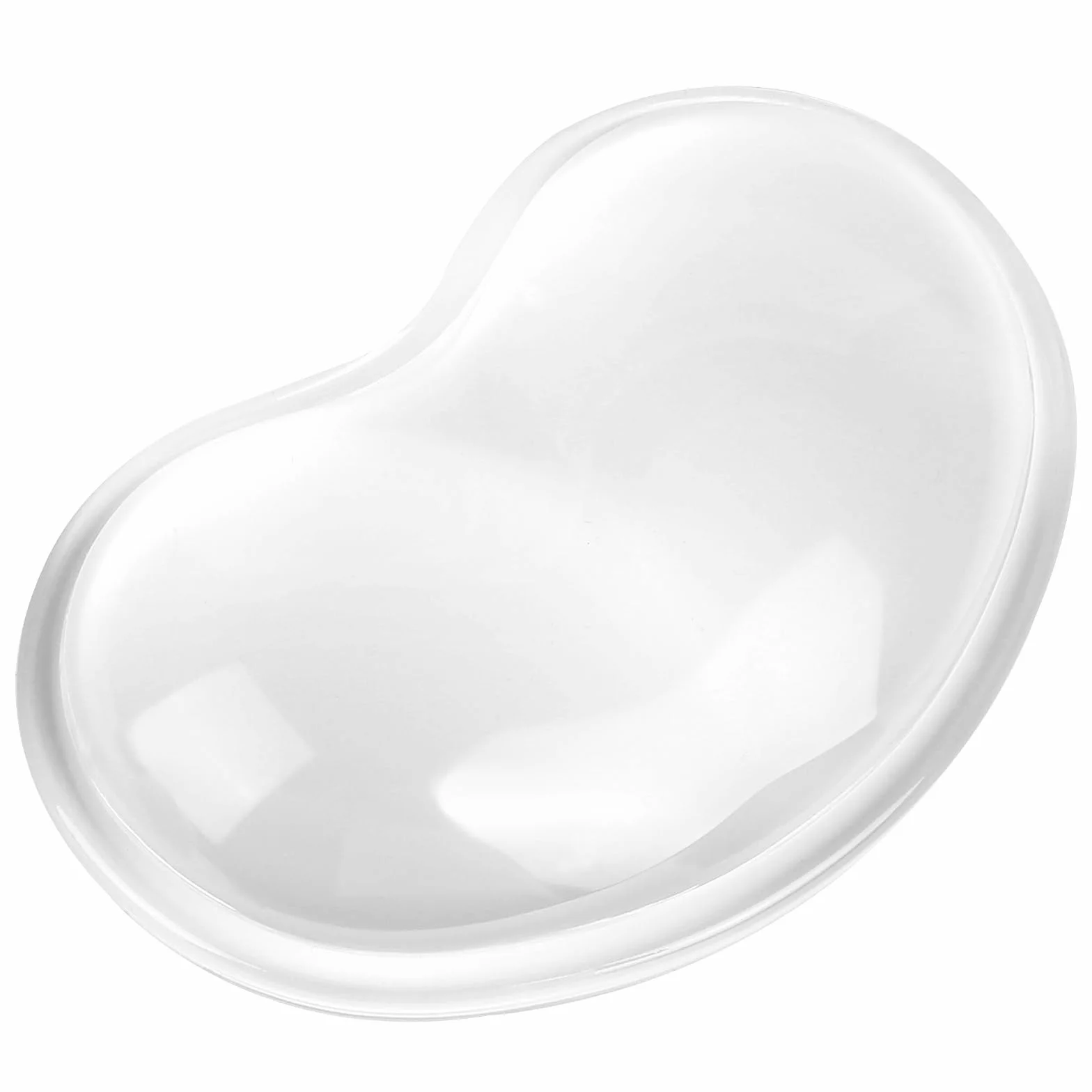 Repose-poignet en gel souple ergonomique pour souris, coussin silicone transparent anti-fatigue