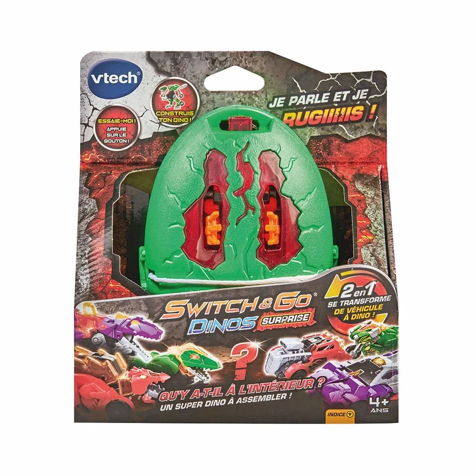 VTech Switch & Go Dinos Œuf Dinosaure Transformable Jouet Sonore 2e Génération 6 Modèles Cadeau Enfant 4 Ans Français