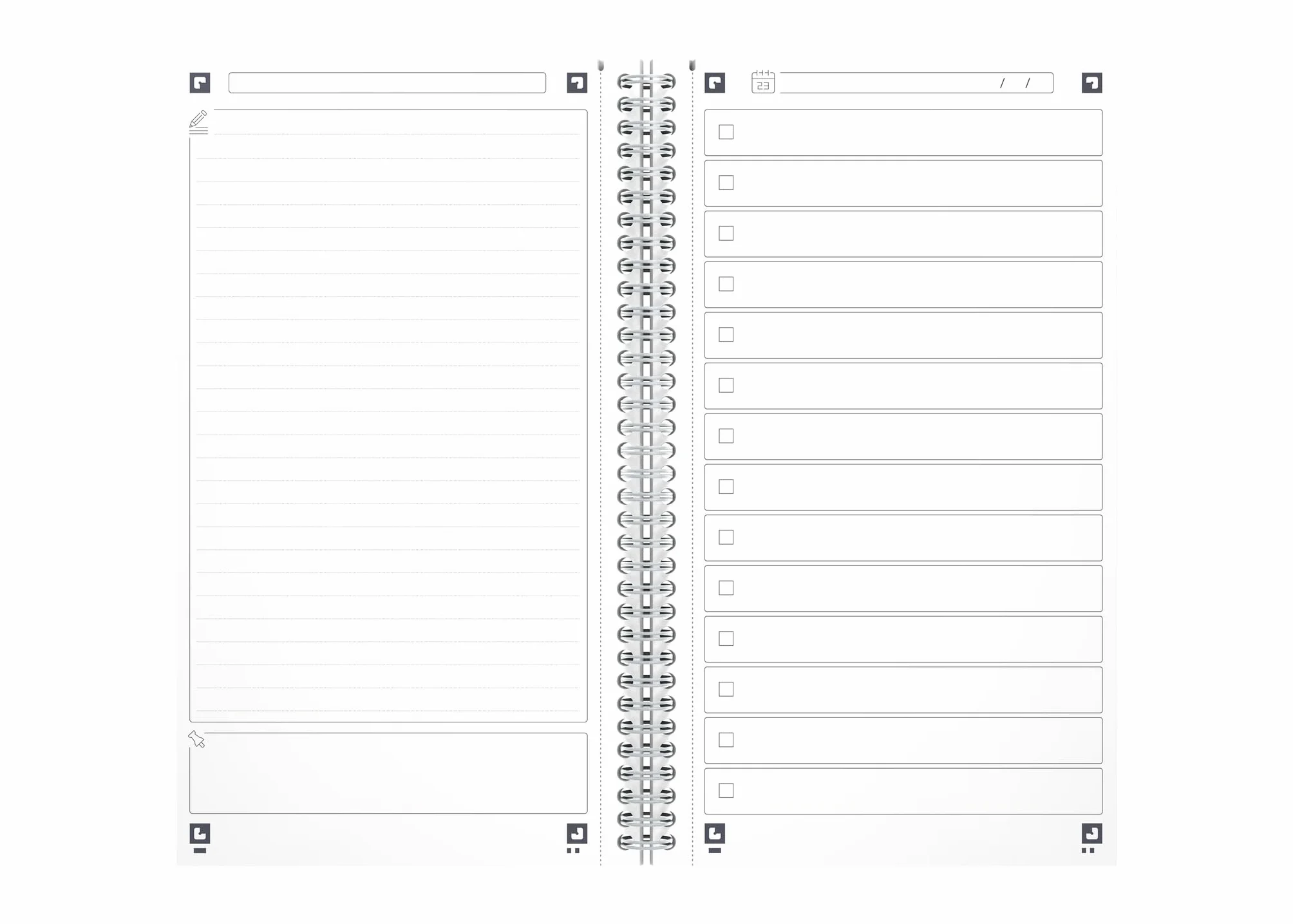 OXFORD Cahier Task Manager Office Essentials 14,1x24,6cm 230 Pages Reliure Intégrale Couverture Carte Aqua