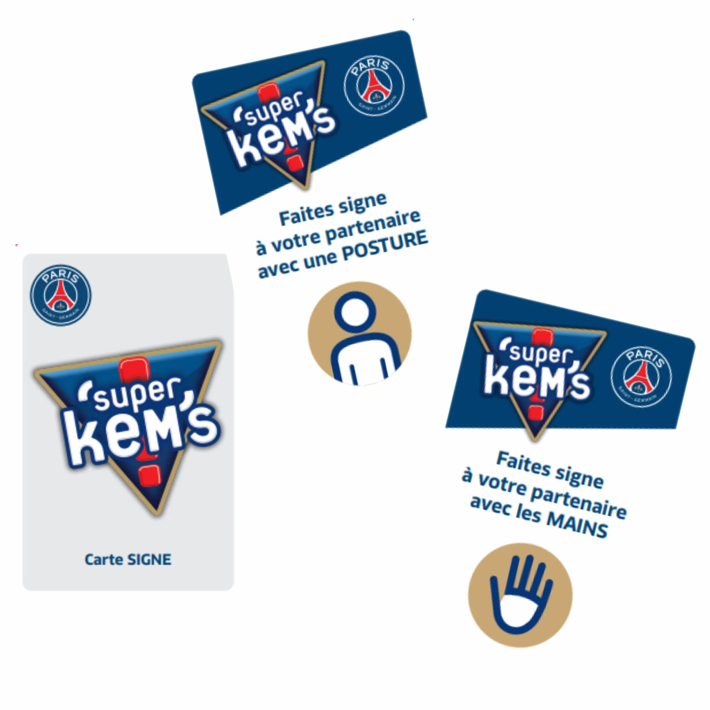 Megableu Super KEMS PSG Jeu de Société Football Paris Saint-Germain - Jeu de Cartes pour Adultes et Enfants dès 6 Ans - 4 Joueurs