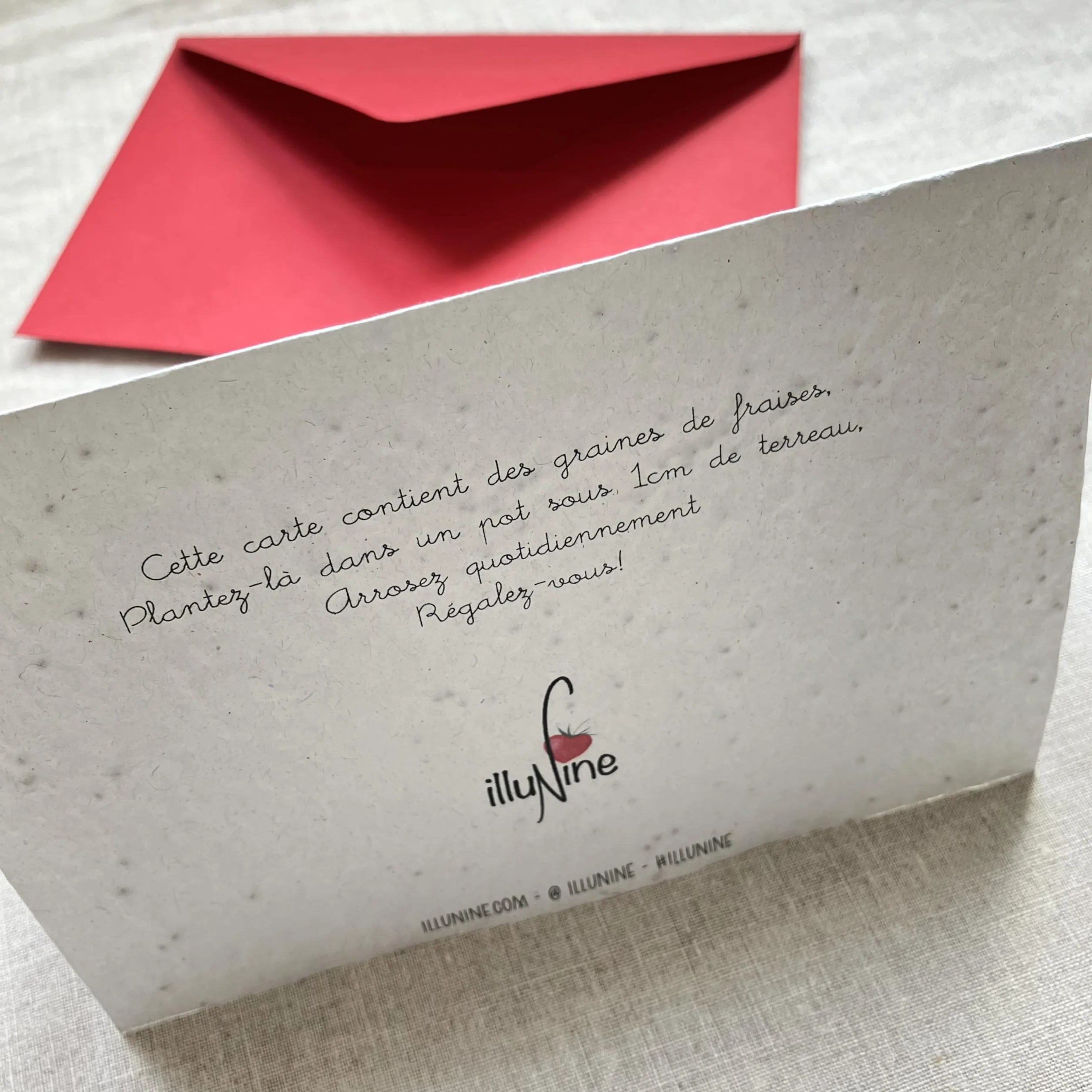 Carte à planter Des fraises pour toi maitresse