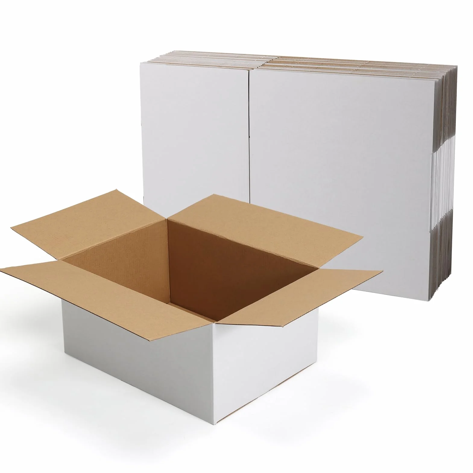 HORLIMER Lot de 15 Boîtes Carton d'Expédition 30,5x22,9x15,3 cm Blanches