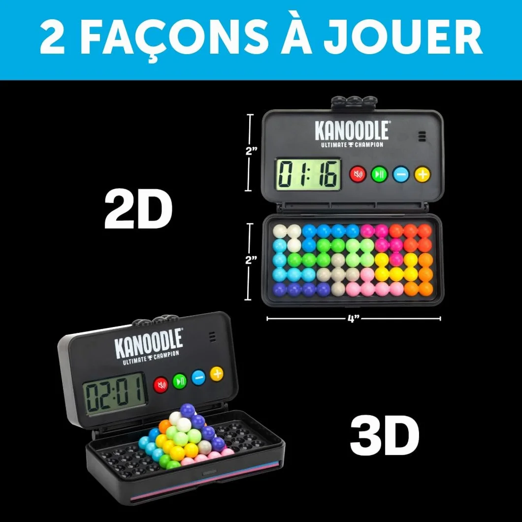 Learning Resources Kanoodle Ultimate Champion Jeu de logique et Casse-tête éducatif 500 défis avec minuterie silencieuse