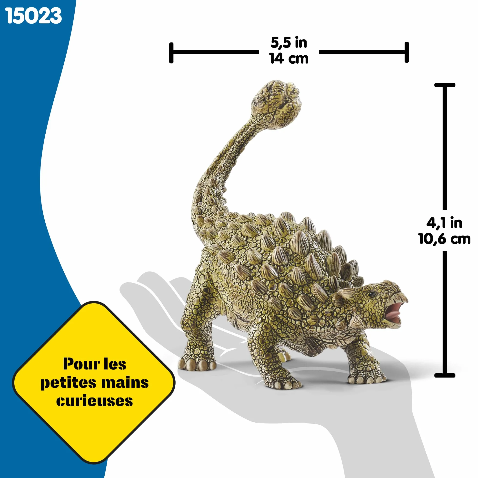 Schleich Dinosaure Ankylosaure 15023 Jouet Fidèle aux Détails Collectionner 14x7x11 cm
