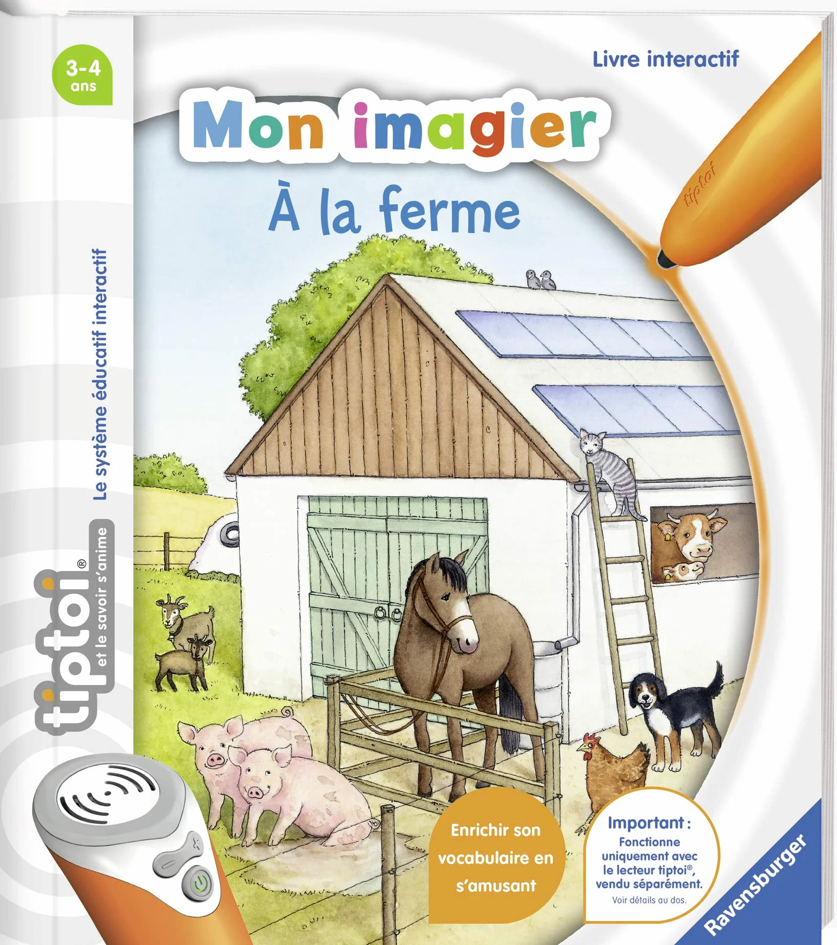Ravensburger tiptoi Livre interactif Mon imagier à la ferme Jeux éducatifs sans écran français 3 ans 00027