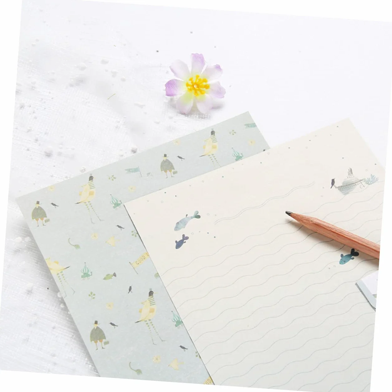 Homoyoyo Lot Papeterie A5 Papier à Lettres Et Enveloppes Fleuris, 60 Feuilles 30 Enveloppes