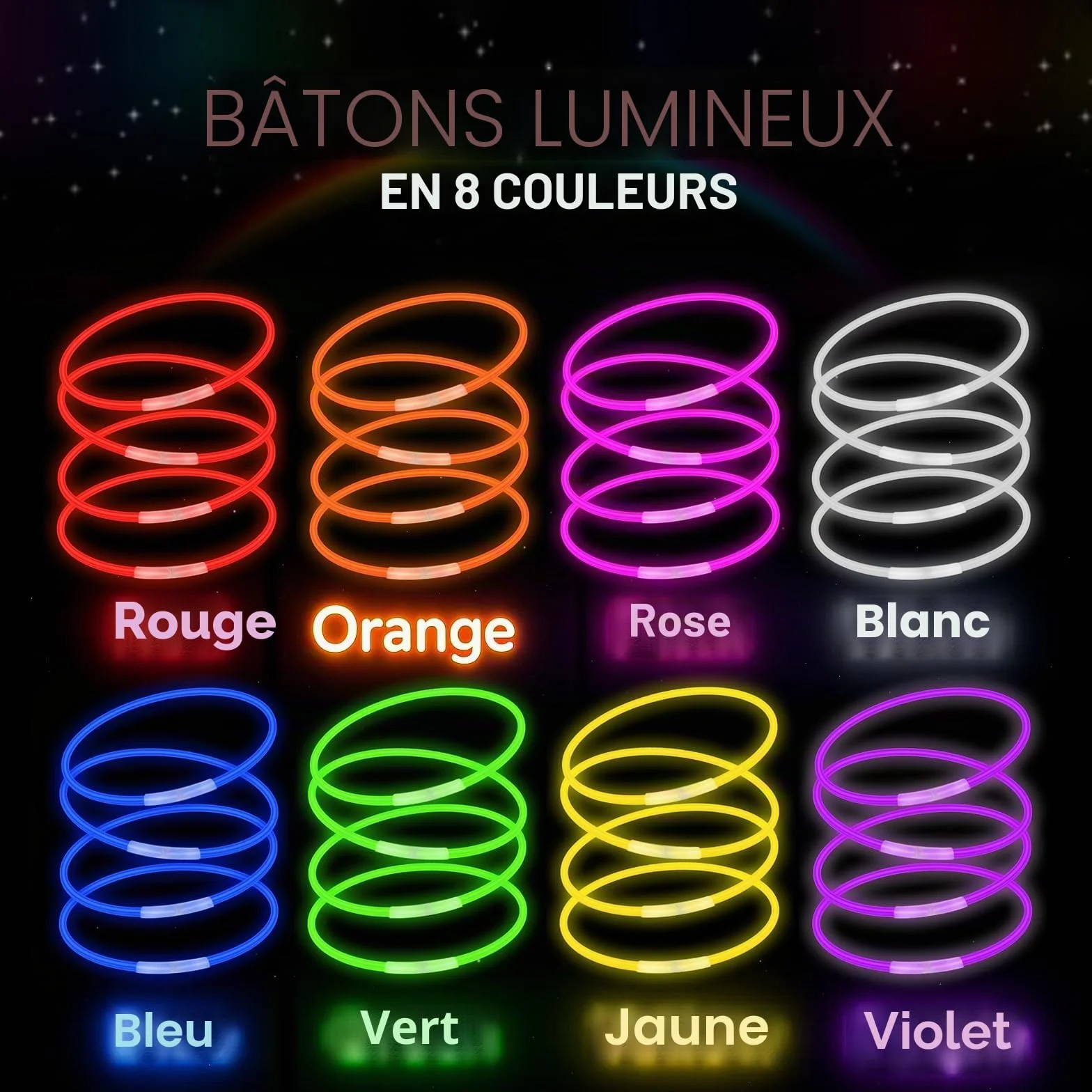 Bracelets Fluorescents Glow Sticks Party Favors 150PCS pour Enfants Adultes Halloween Decoration