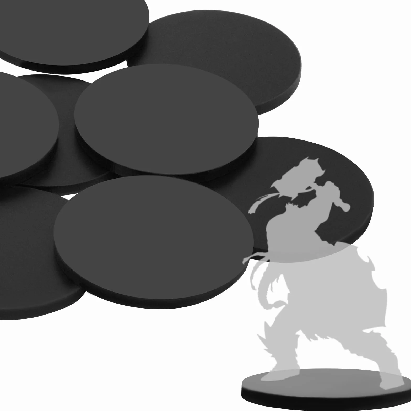 Rondes en Plastique 25mm pour Figurines Miniature Bases Support Jeux de Guerre Rôle