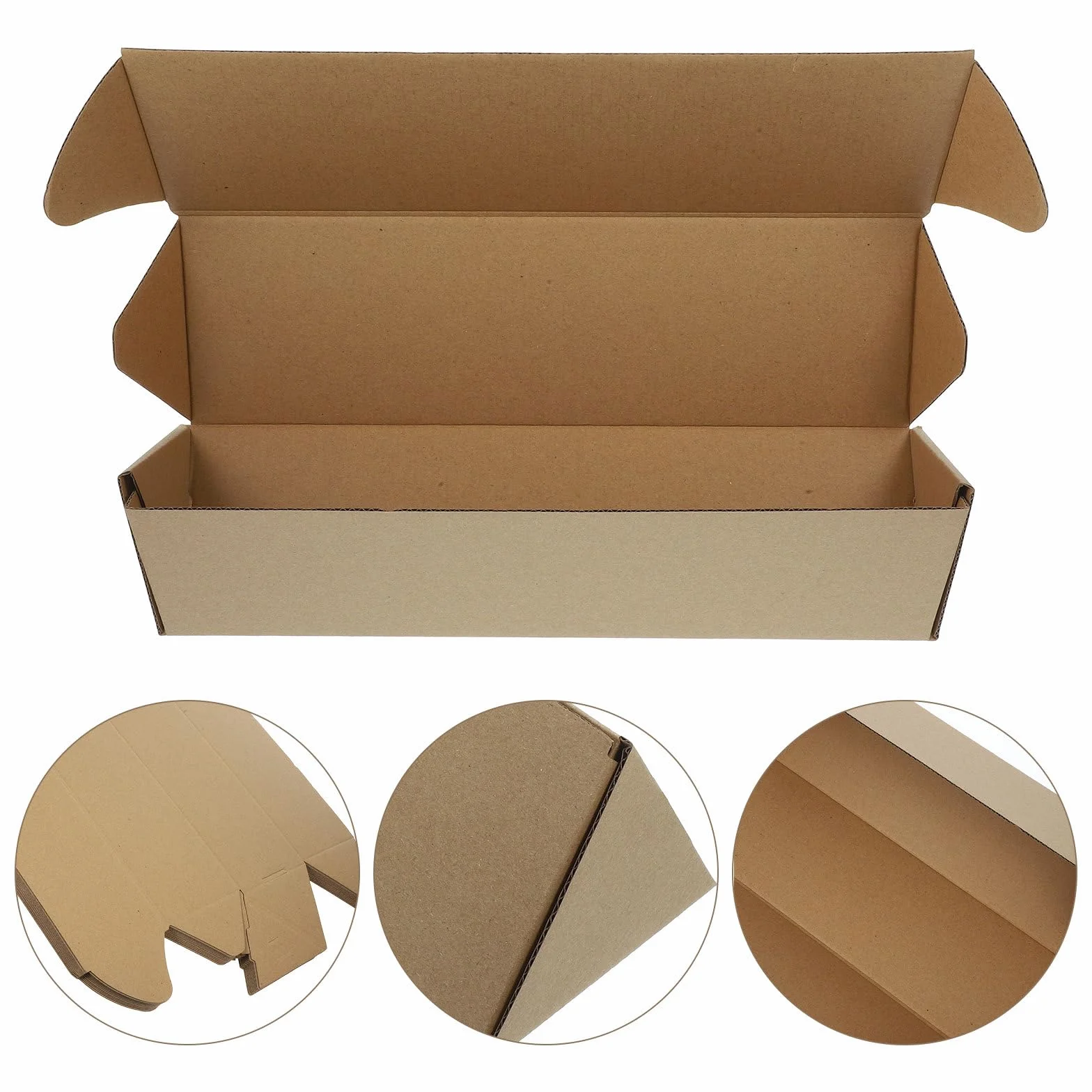 Tube d'Expédition Triangulaire Carton Kraft Rigide 35x8x8 cm Lot de 10 Boîtes Emballage Affiches Œuvres d'Art