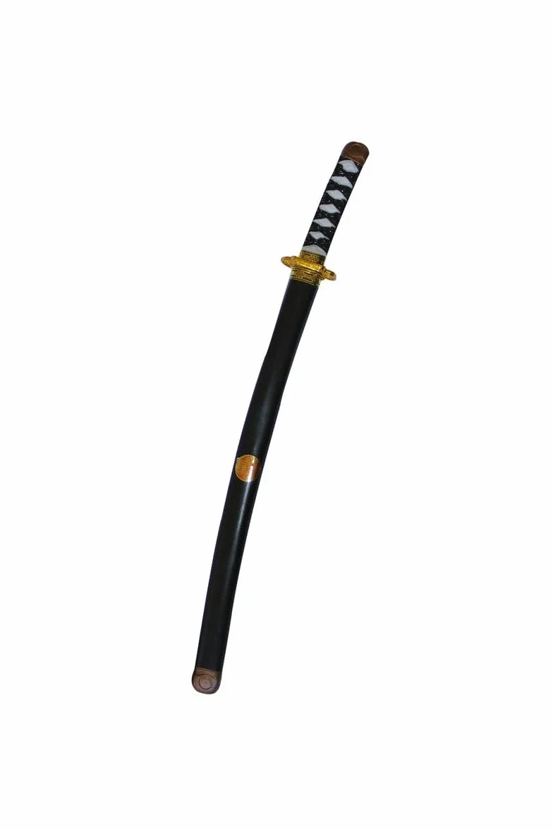 Sabre de ninja DISBACANAL pour adulte 65cm avec étui noir Jouet militaire police
