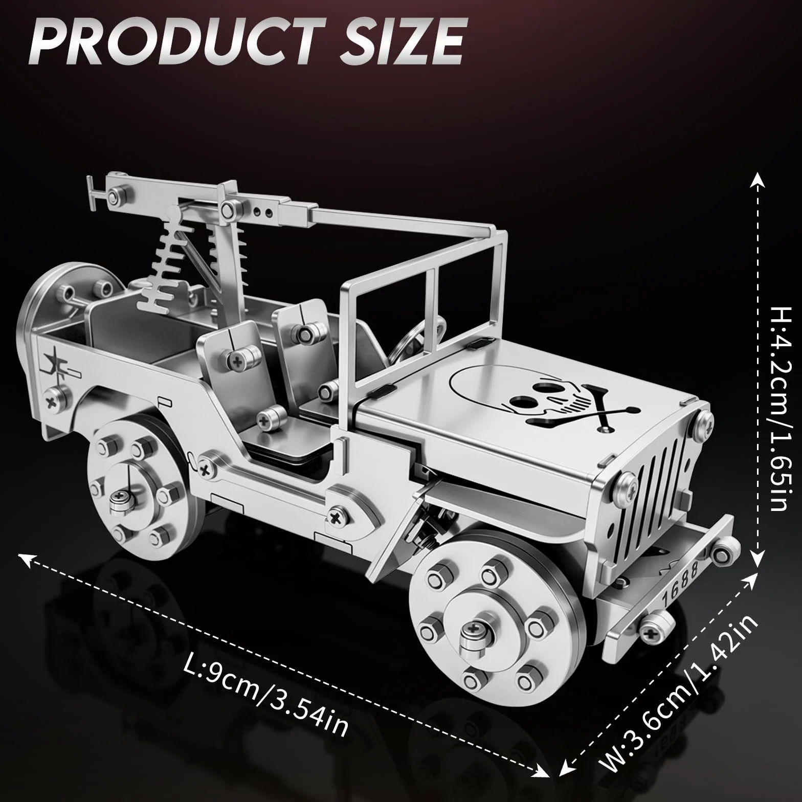 Casse-tête 3D en métal pour adultes, kit de modèle mécanique de voiture, argent, puzzles 3D en acier inoxydable pour adultes, décoration d'intérieur, loisirs créatifs, cadeaux