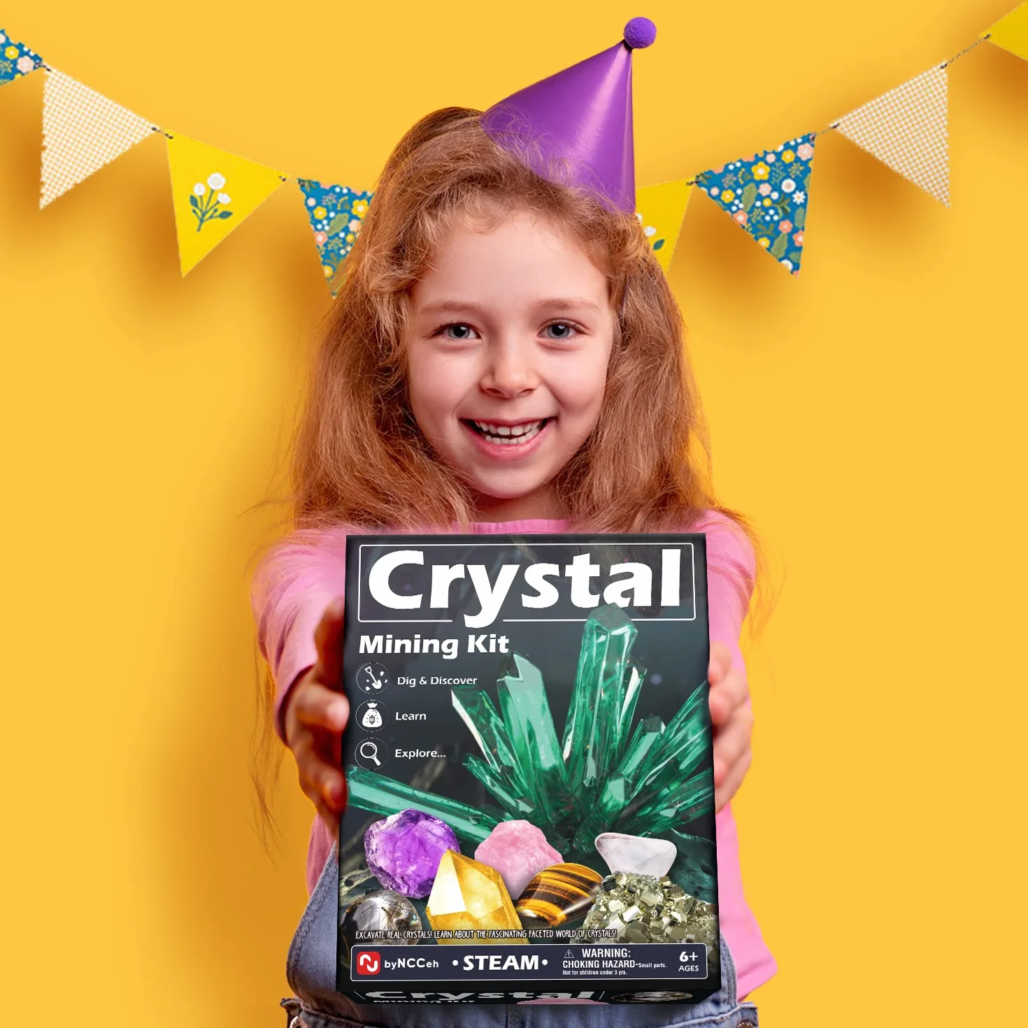 Kit Archéologie Enfant Jouet de Fouille Cristaux Pierres Précieuses 5 Pierres Précieuses Cristaux Mystérieux Cadeau Garçons Filles