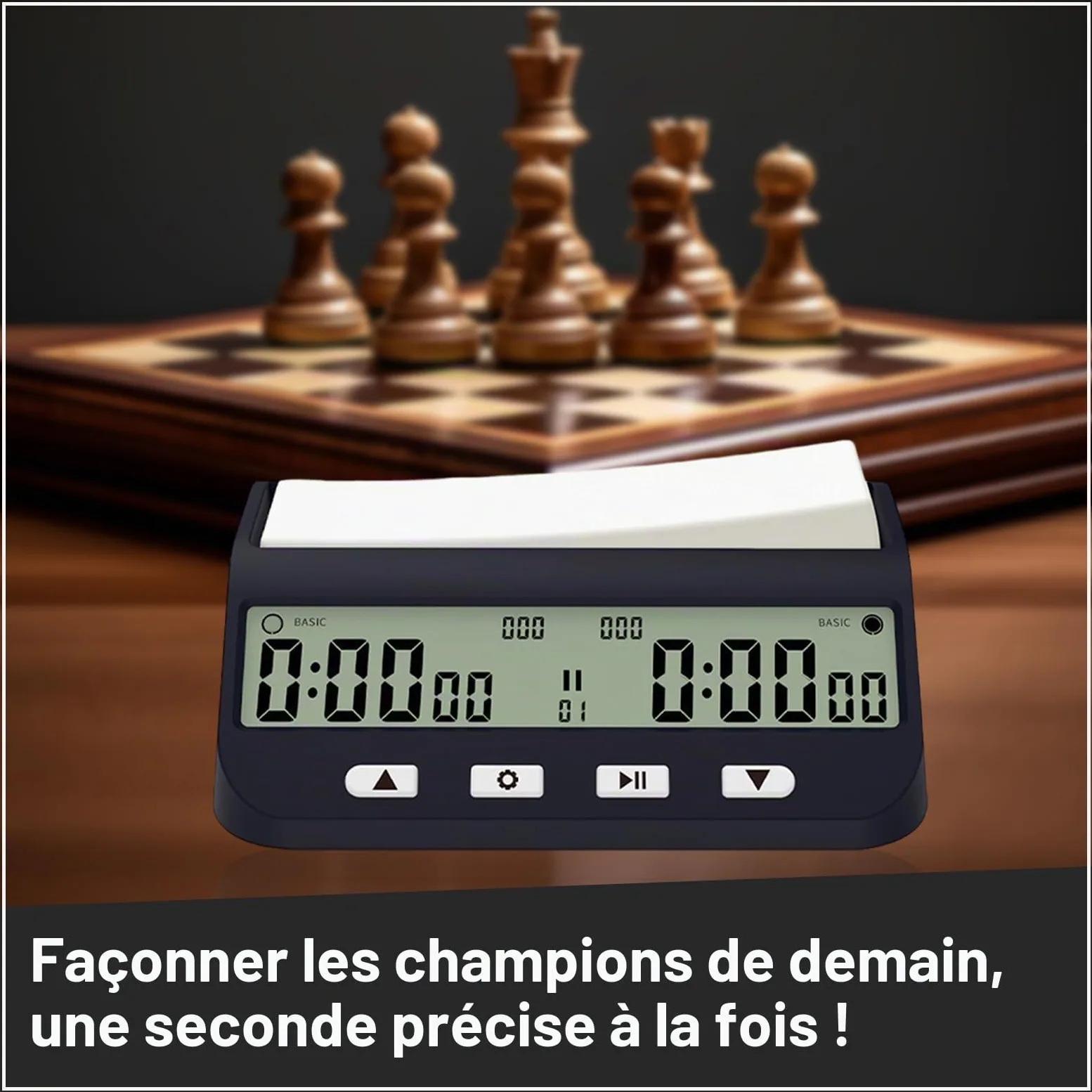 2 minuterie numérique d'échecs avec retard bonus de base et temps positif. Montre portable 3 en 1 avec bonus de temps et de retard, idéal pour Chess I-Go modèle mis à jour