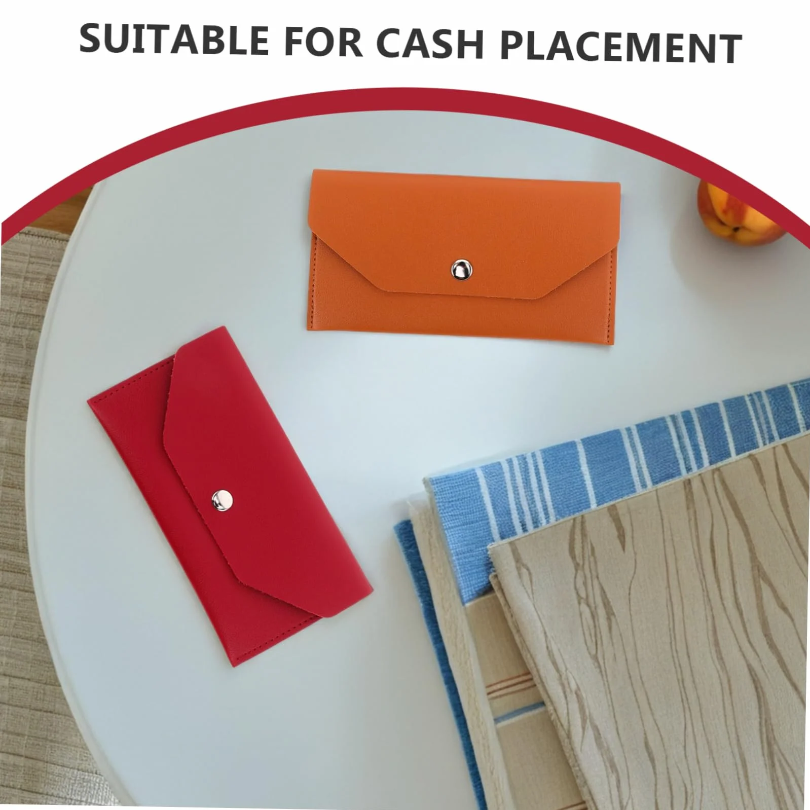 PACKOVE Enveloppes Budgétaires Format Long Rectangulaire en PU Synthétique Lot de 2 Réutilisables Imperméables