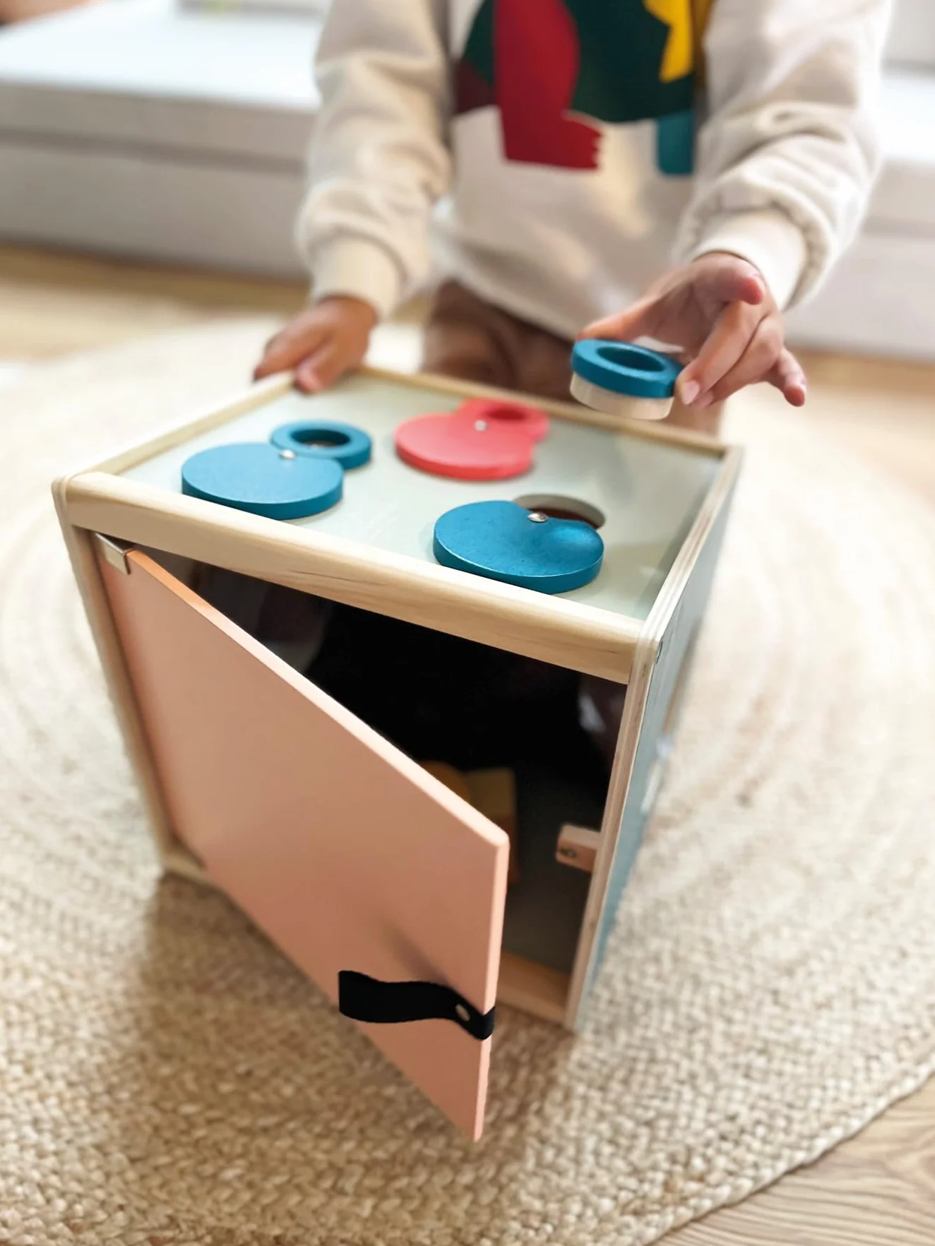 Boîte Tactile Sensory Small Foot Voir Écouter Sentir Toucher Bois 3 Ans