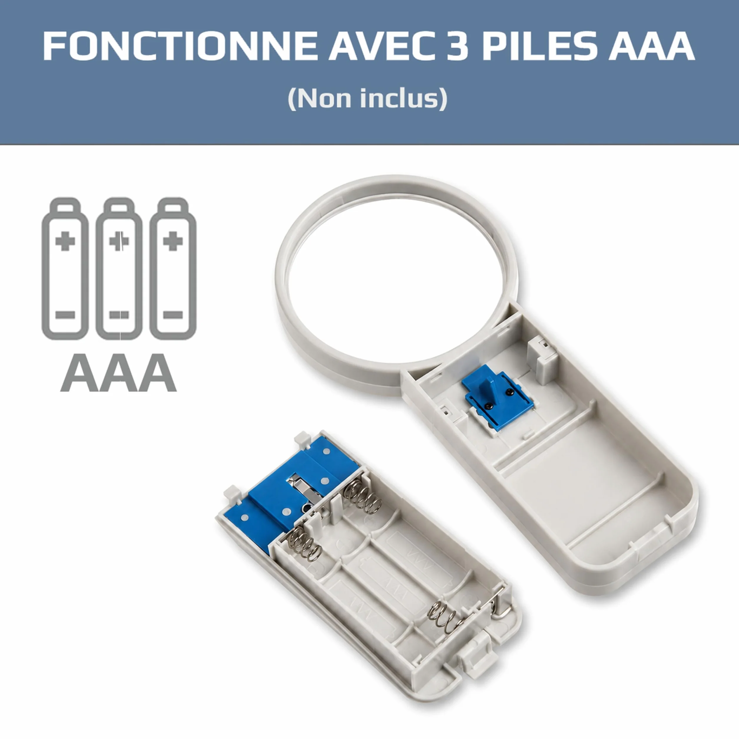 Carson Loupe éclairée LED 5X 6,4 cm Asphérique Portable SV-50