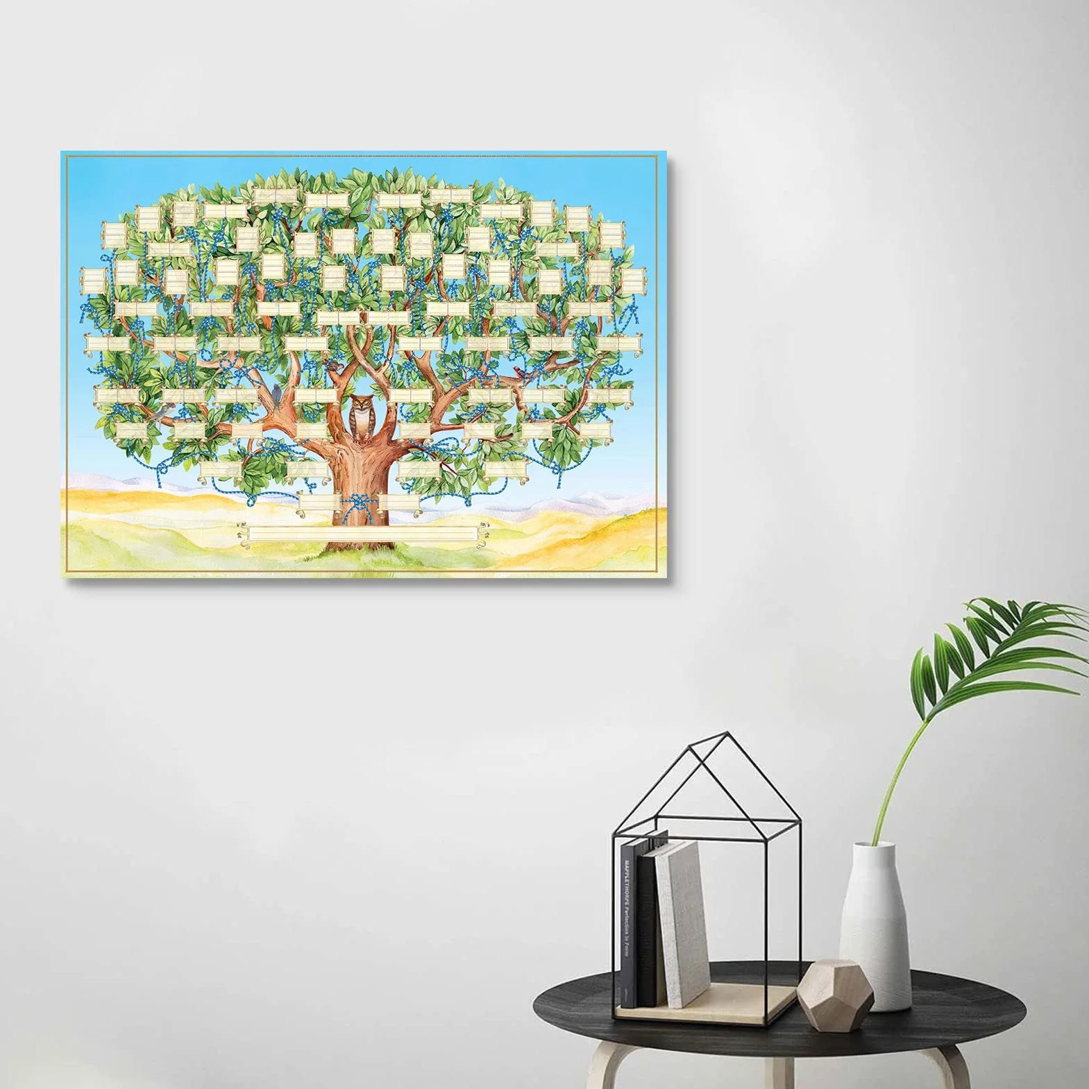 Diagramme d'arbre généalogique - Graphiques vierges - Carte à remplir - Histoire familiale