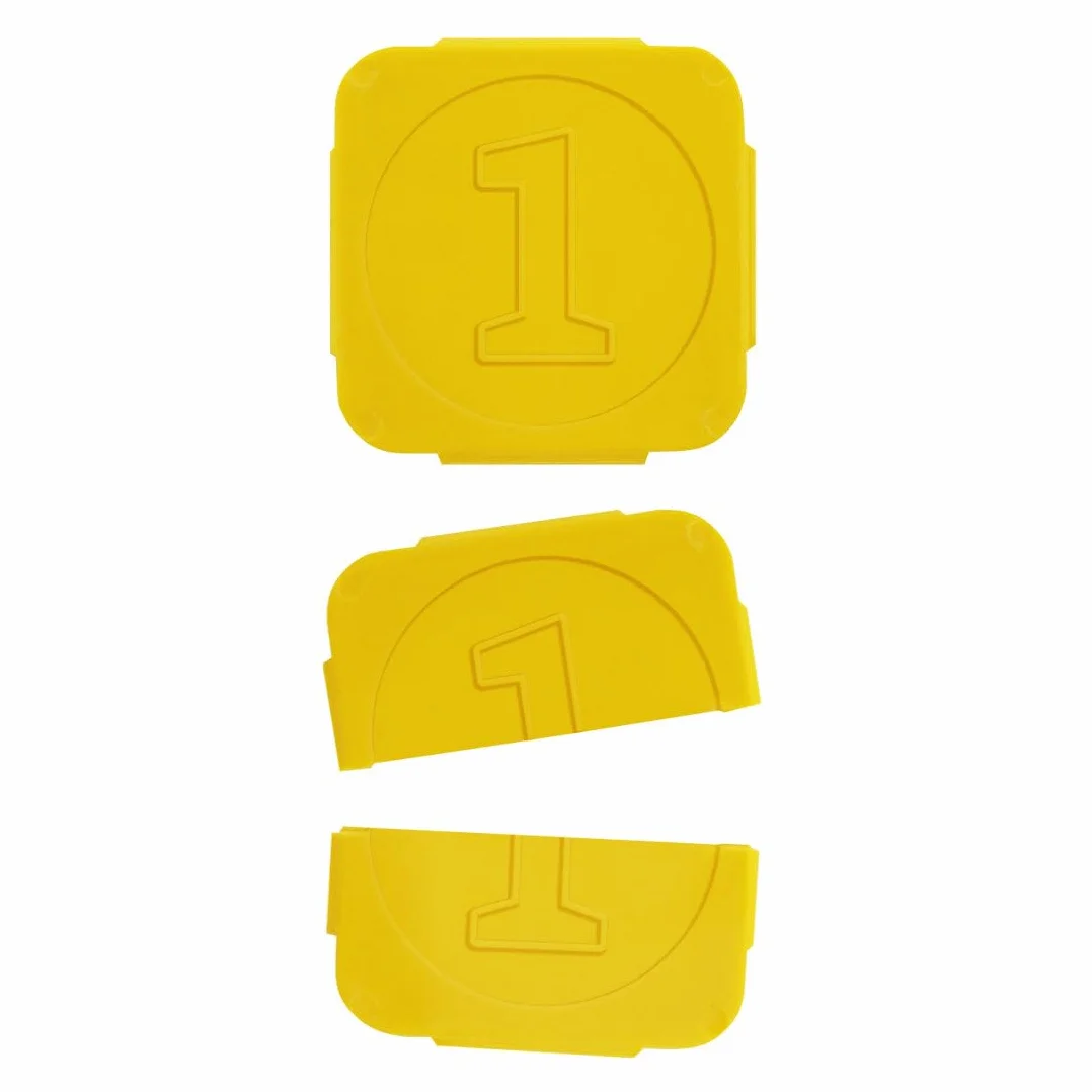 CombiCraft 1000 jetons événementiels séparables jaune plastique relief chiffre 1