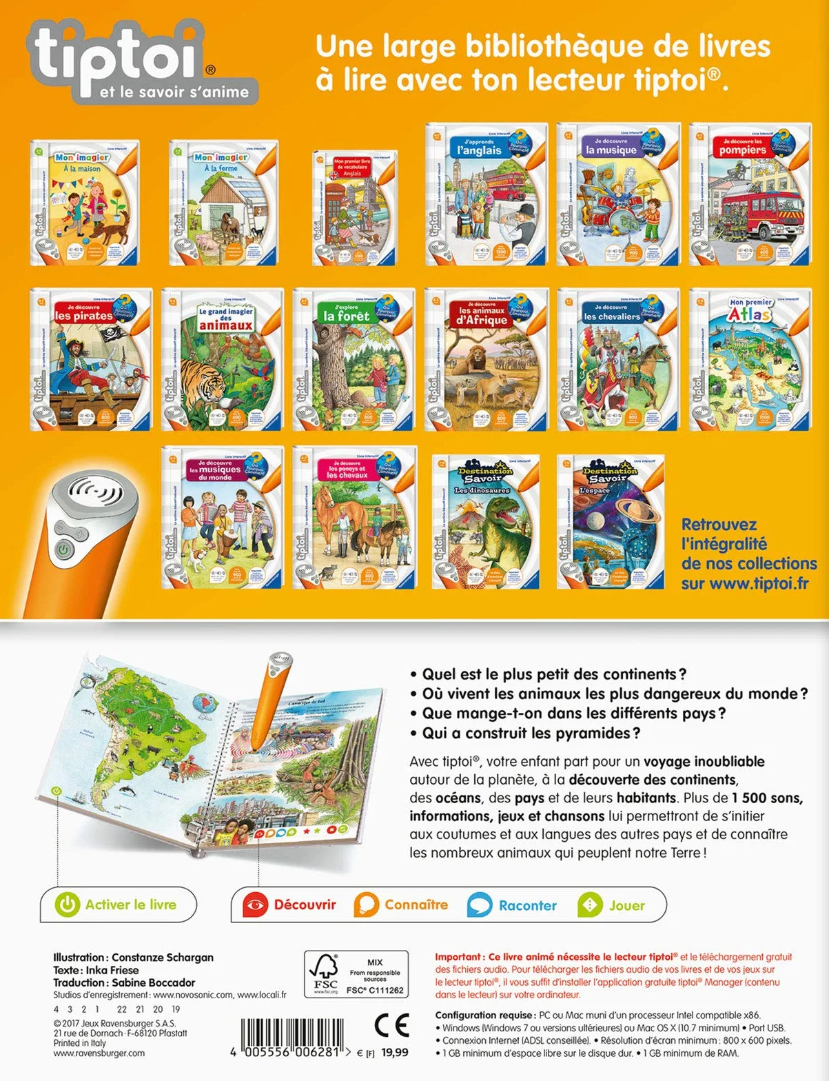 Ravensburger tiptoi® Livre interactif Mon premier Atlas dès 4 ans