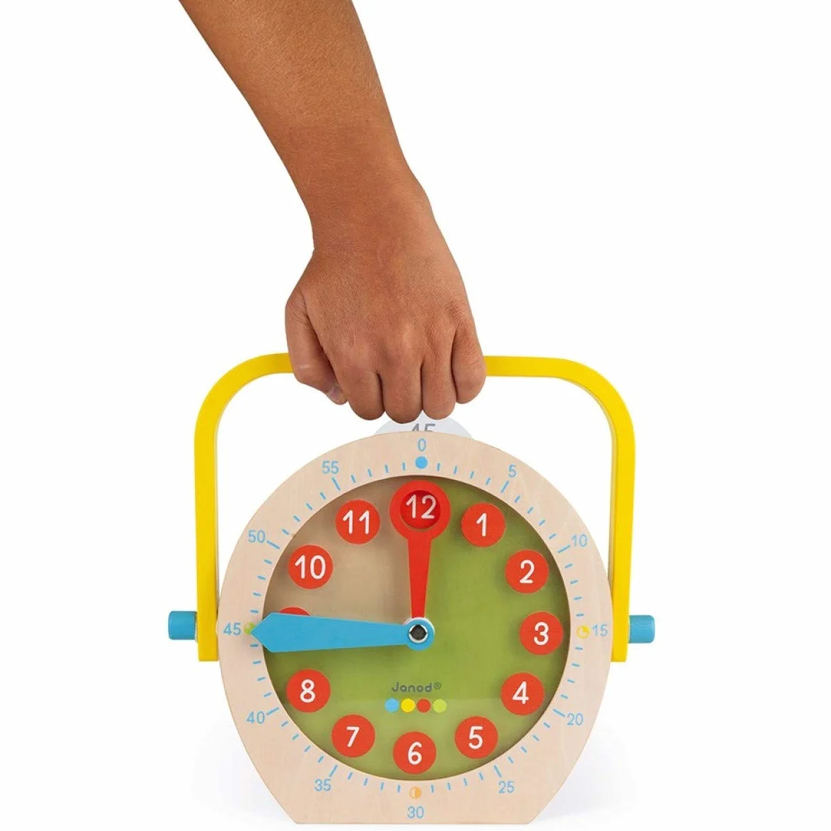 Janod Essentiel Apprendre l'Heure Jeu Éducatif Bois Apprentissage Chiffres Mathématiques 22 Accessoires 5 Ans