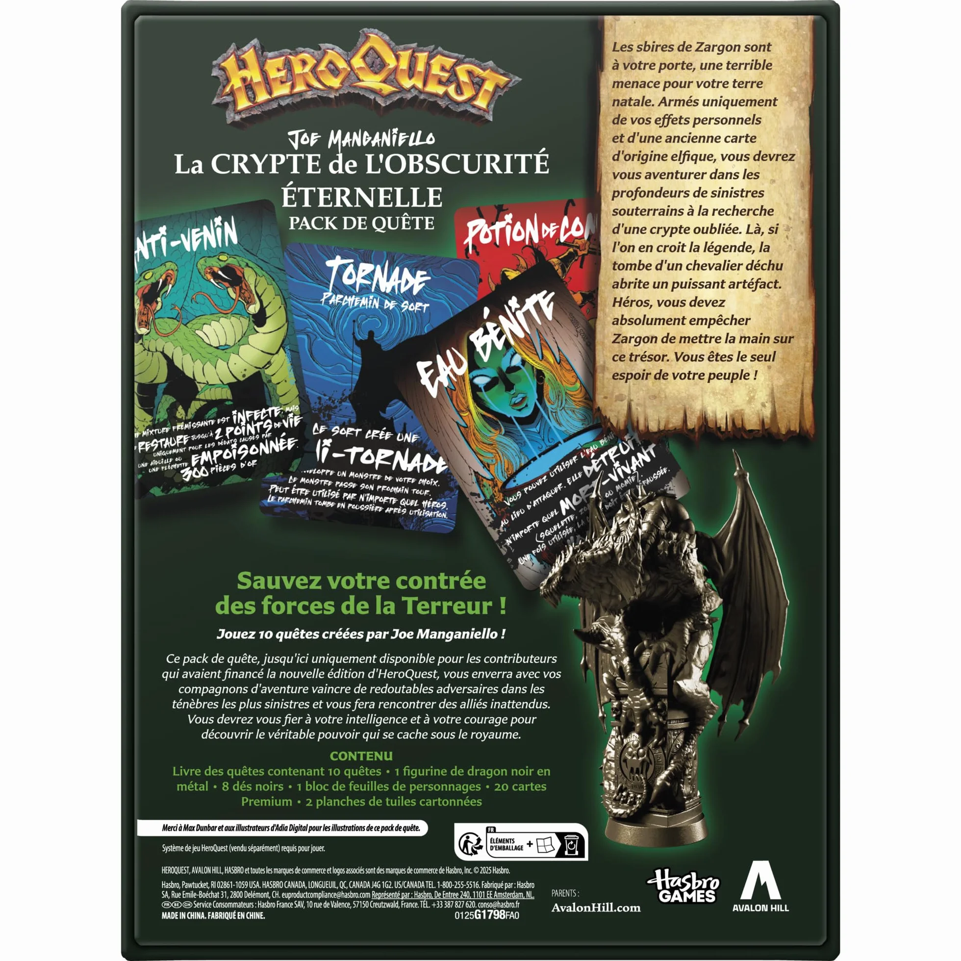 Avalon Hill HEROQUEST Crypt of Perpetual Darkness