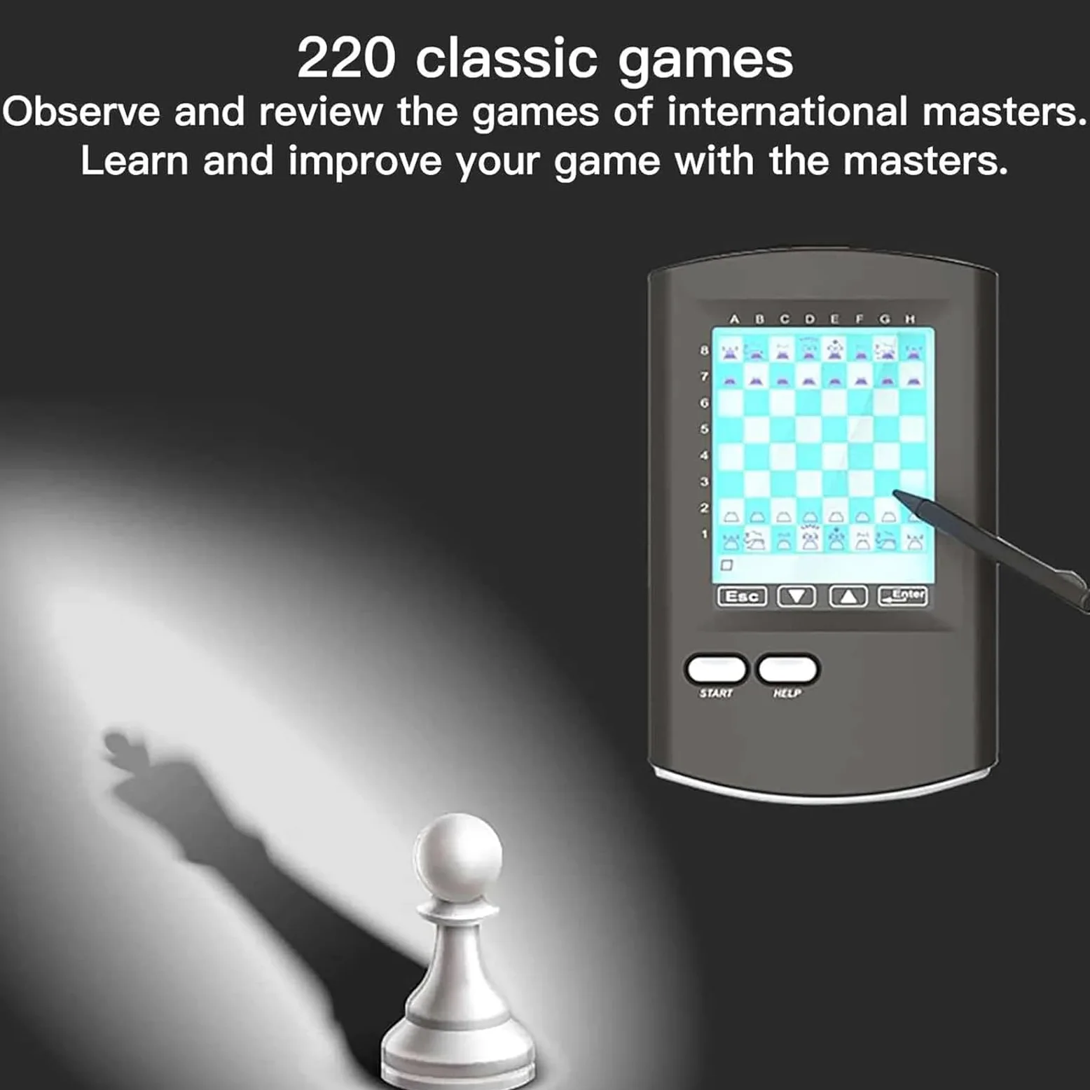 COYEUX Jeu d'échecs électronique, Jeu d'échecs Intelligent à écran Tactile, 5 Niveaux de difficulté, avec échiquier Pliable et pièces magnétiques, pour débutants Professionnels