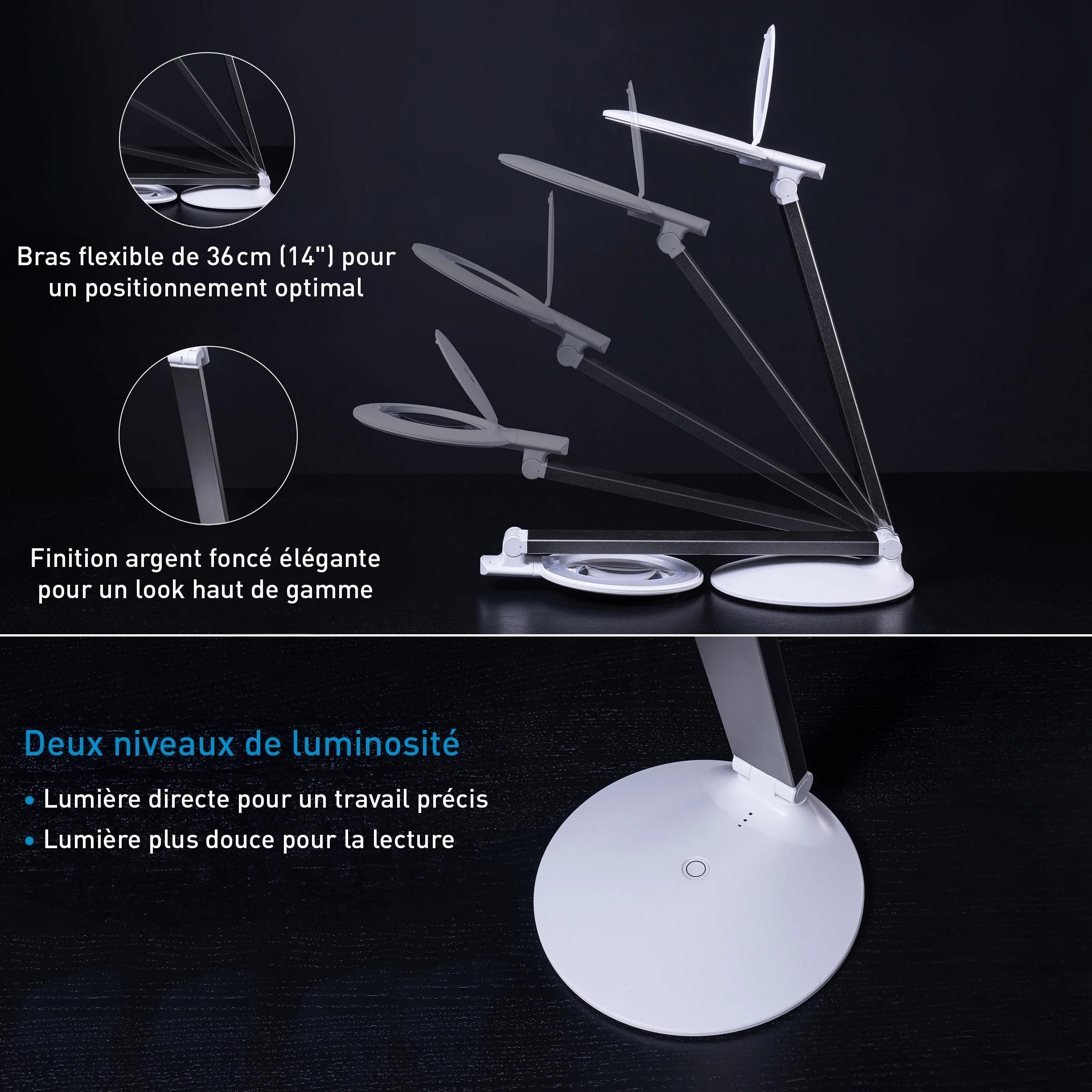 Lampe Loupe Rechargeable Portable Halo Go 2 6000K 80+ CRI