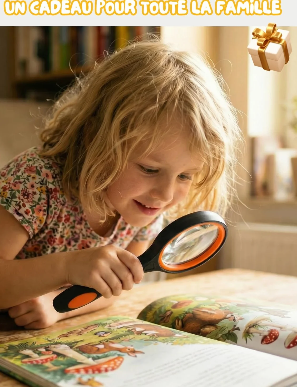 Soleado Loupe Enfant Haute Définition 65mm Lentille Verre Anti-Rayures Manche Caoutchouc Antidérapant