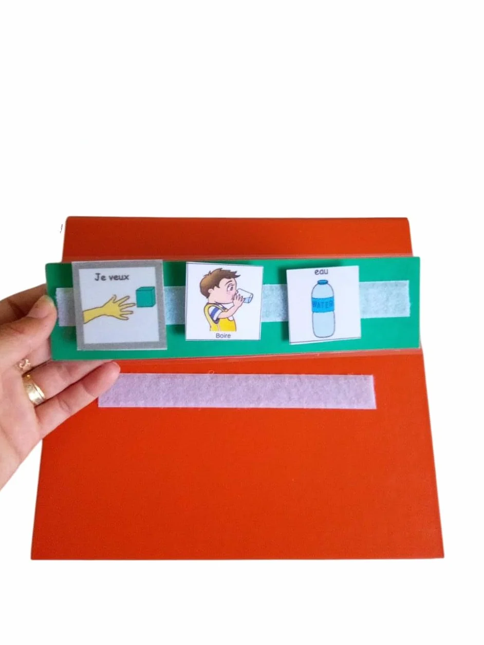 Classeur de Communication pour Pictogrammes Type PECS Makaton Autiste TSA TDAH Autisme Support Visuel Handicap
