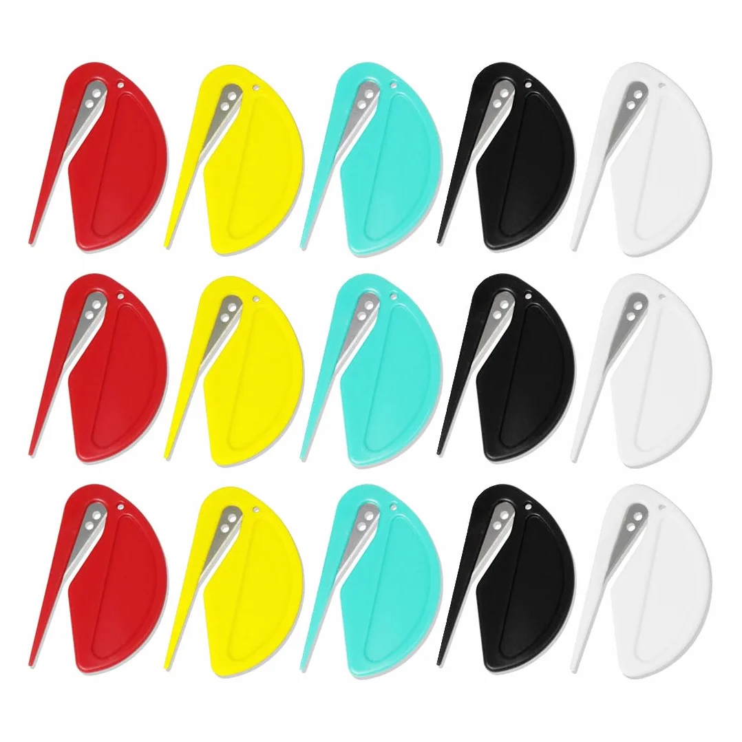 Couteau à aluminium efficace Mini 15 pièces ouvre-lettres ouvre-colis 5 couleurs