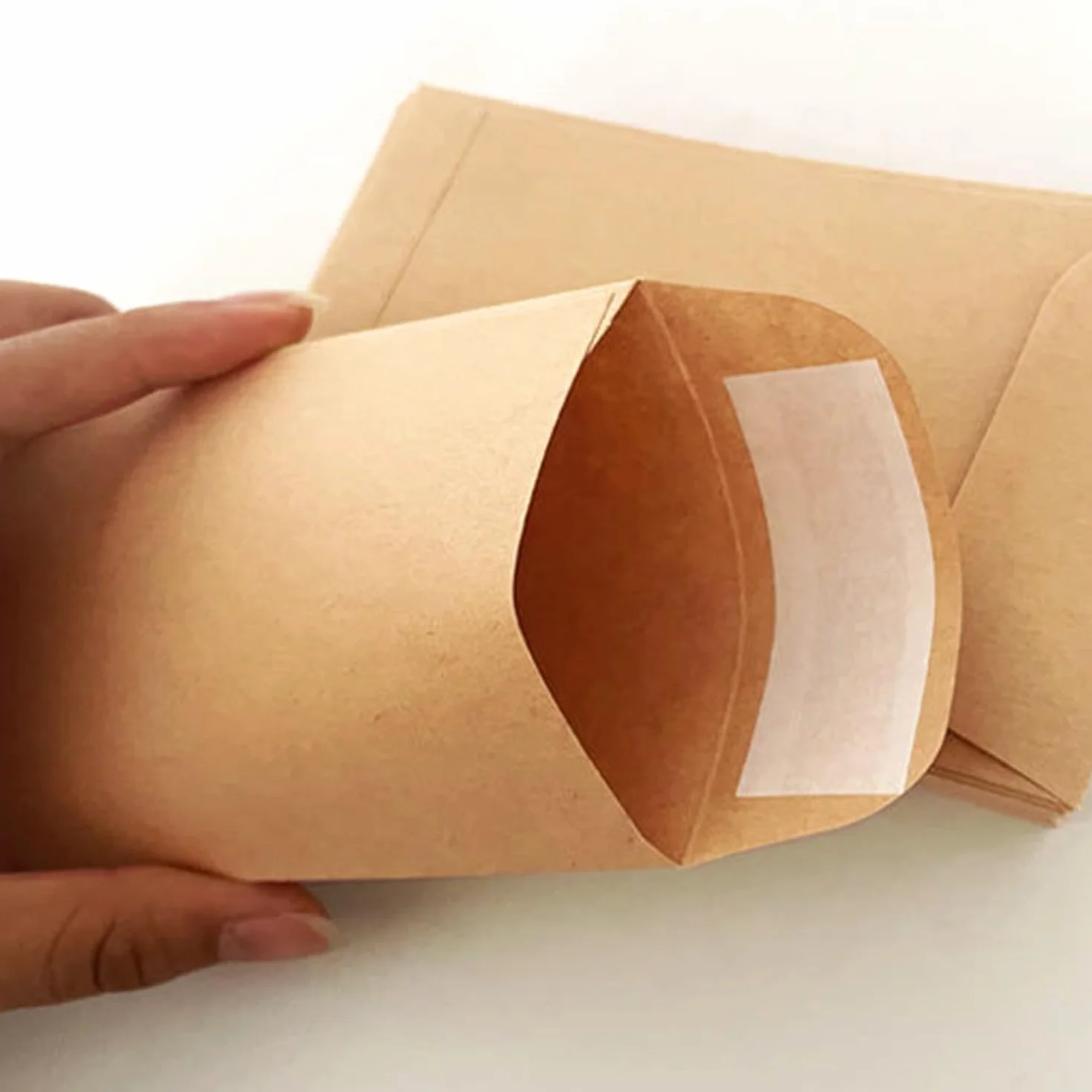 Enveloppes autocollantes marron 57 x 89 mm lot de 130 pour graines pièces monnaie perles