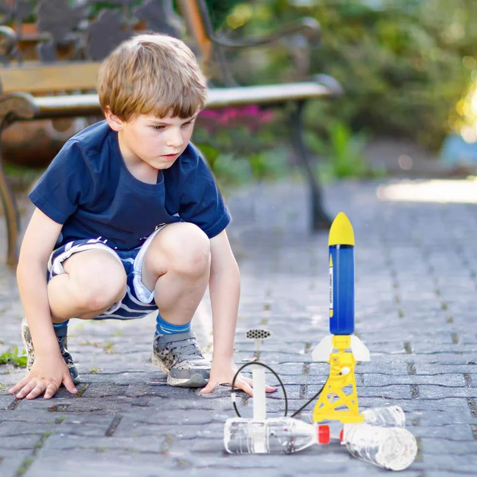 PLAYSTEM Fusée à Eau Extérieur Kit Scientifique Jouet pour Garçons Filles Cadeaux Enfant