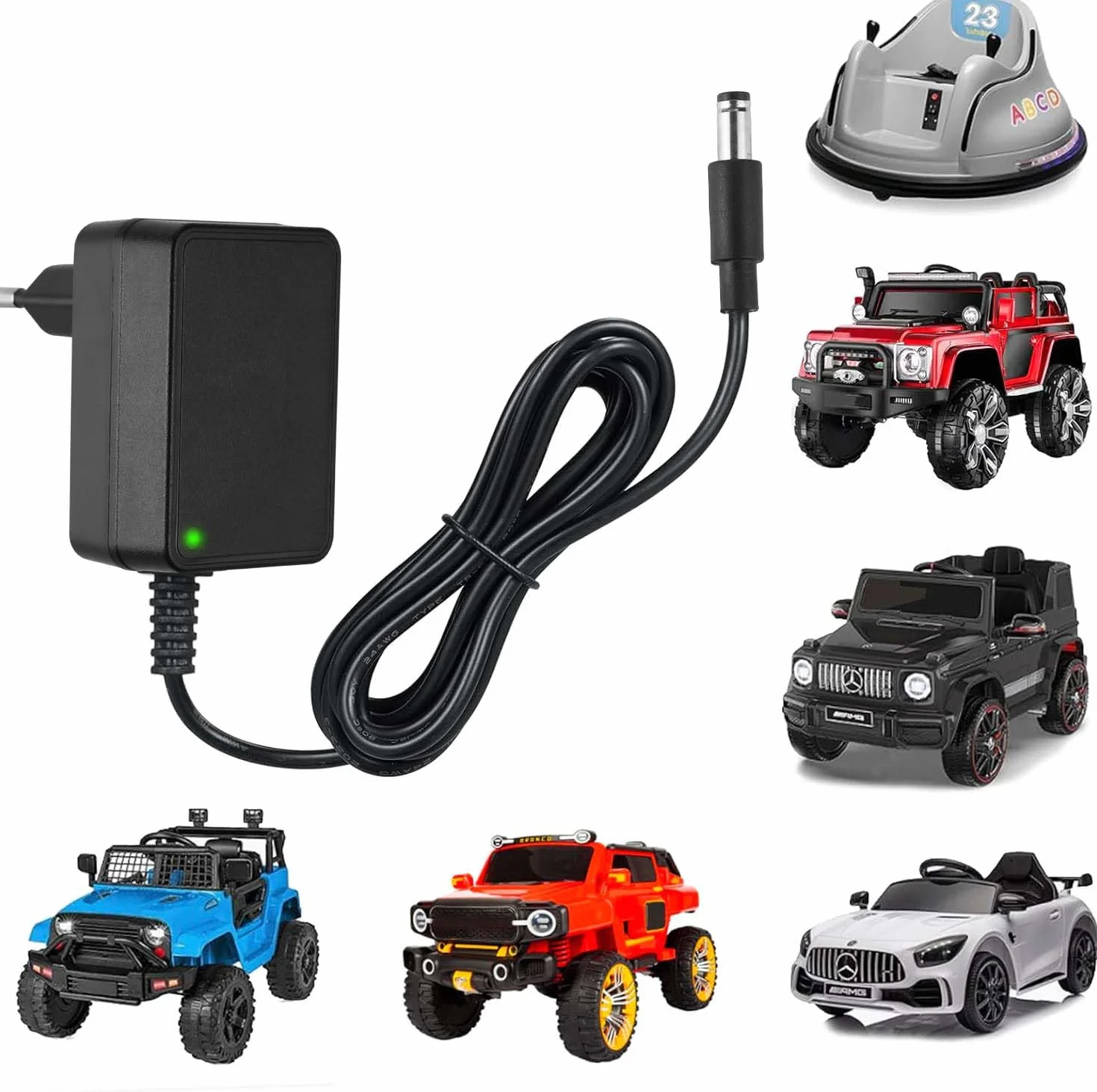 Chargeur 12V 1A pour Voiture électrique d'enfant Connecteur 5,5 mm x 2,1 mm