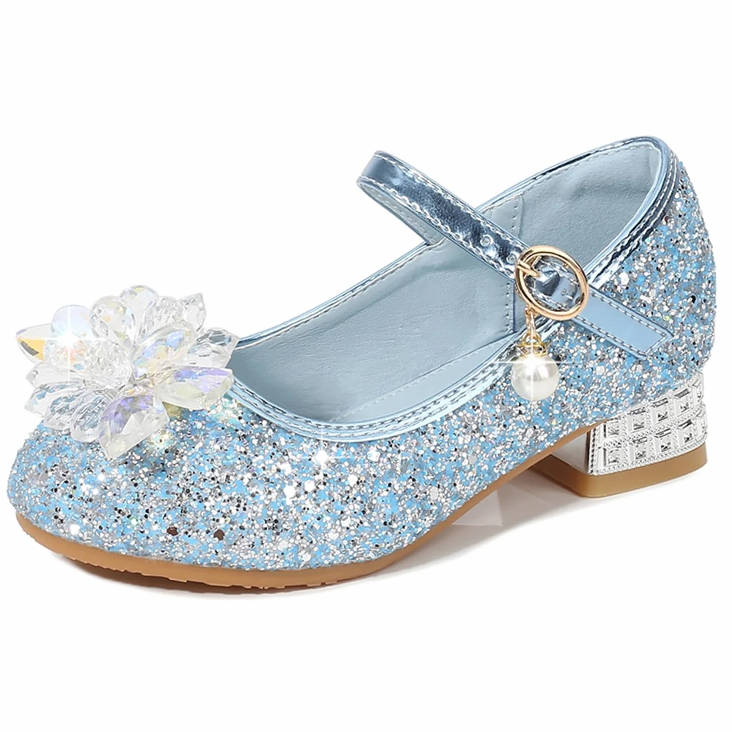 Sandales à Talon Cosplay Boucle Princesse Enfants Chaussures pour Déguisement
