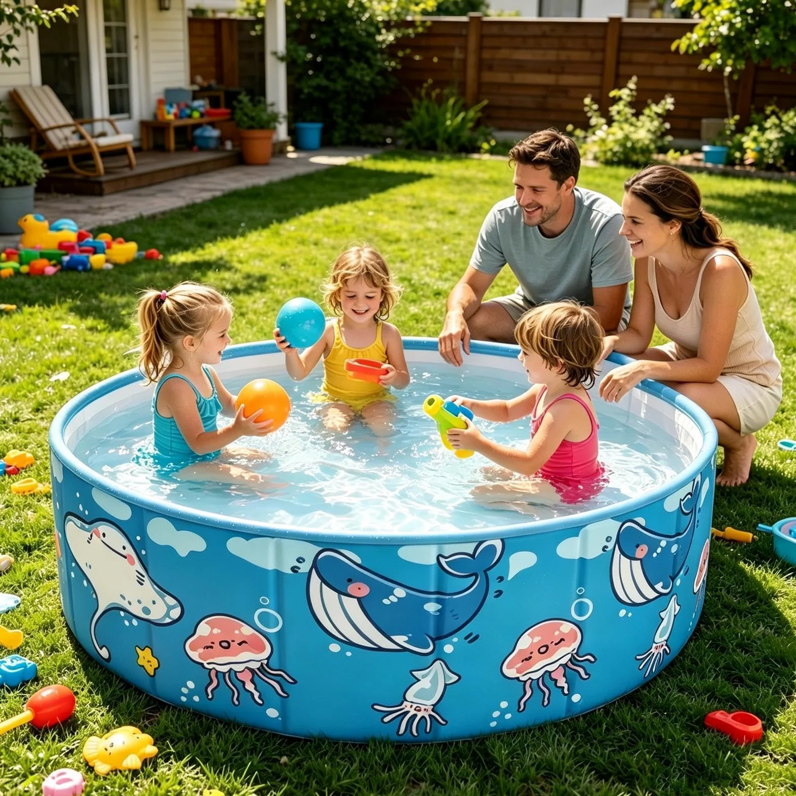 Piscine extérieure pour, Grande Piscine Pliable et Non Gonflable, c | Piscine Pour Pataugeoire Extérieure Pour Sol Extérieur Arrière-cour Plage Fête D' Adultes Garçons Filles F