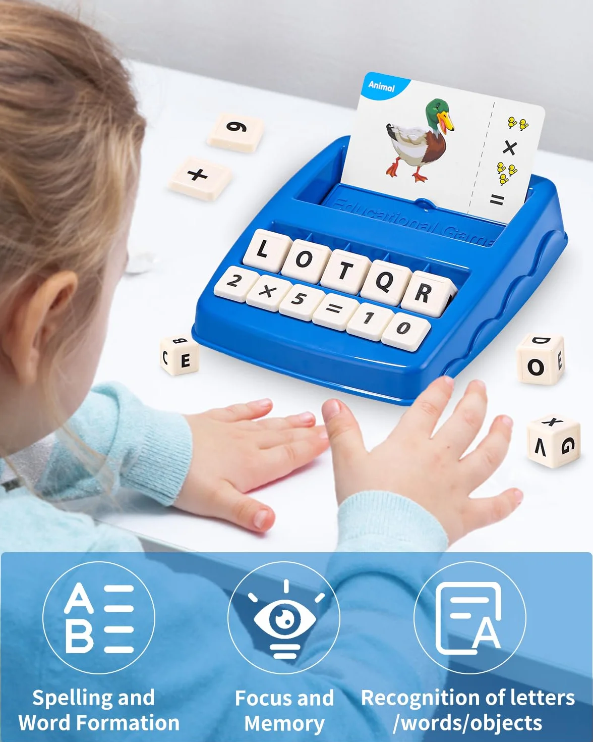 Jeux Educatif 3-8 Ans Cadeau Enfant Apprendre a Lire Lettre Scrabble