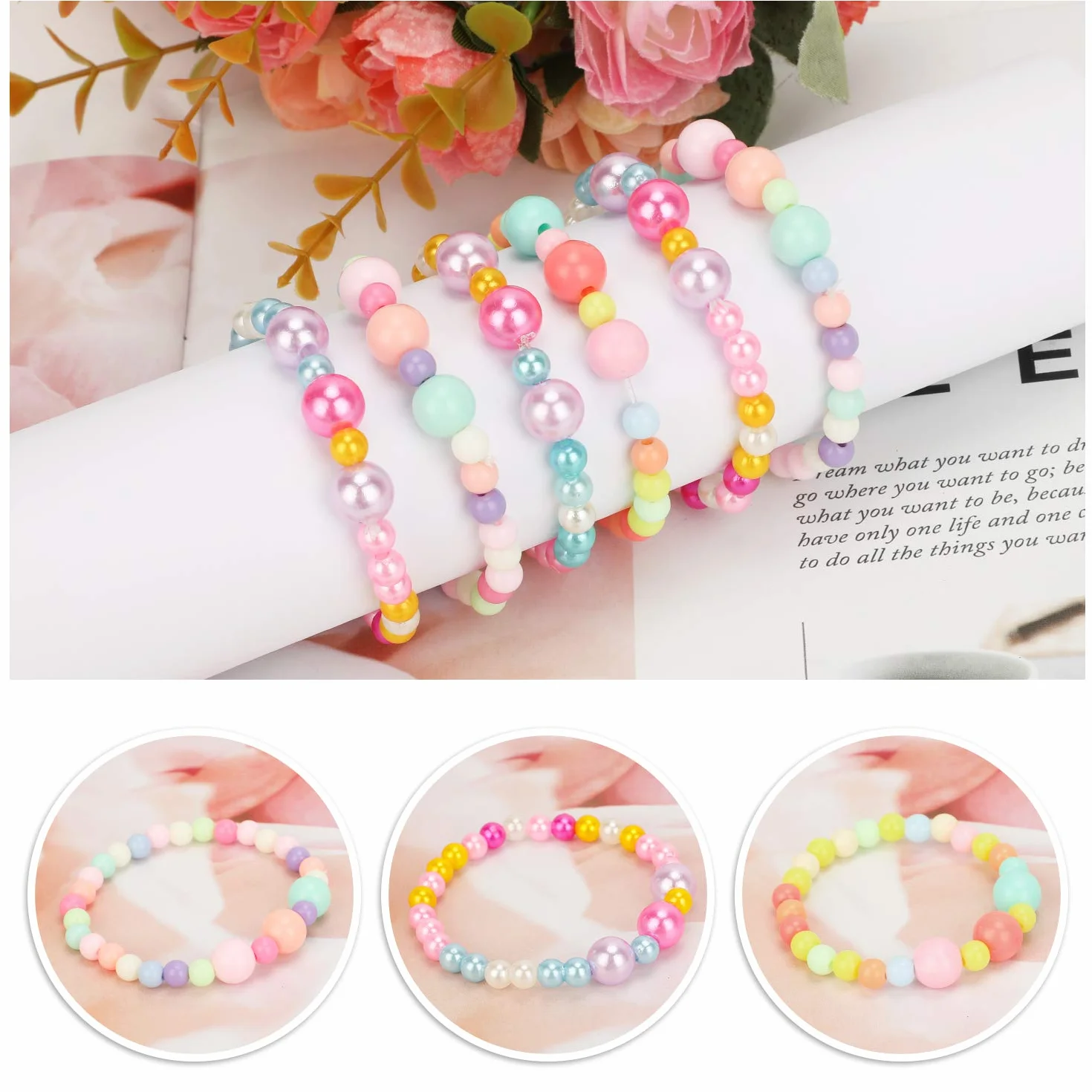 Bagues Boucles d'oreilles clip Bracelet 30 pièces Licorne sirène papillon Princess bijoux set fête Accessoire