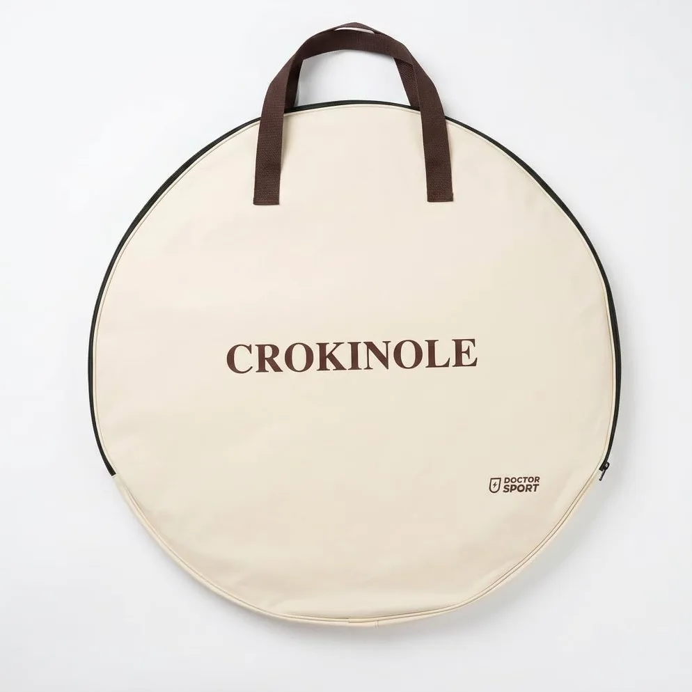 Crokinole Tournament Jeu de Société Canadien, 69 x 69 cm | Jeu officiel, comprenant toutes les pièces et un sac de transport pour un rangement optimal