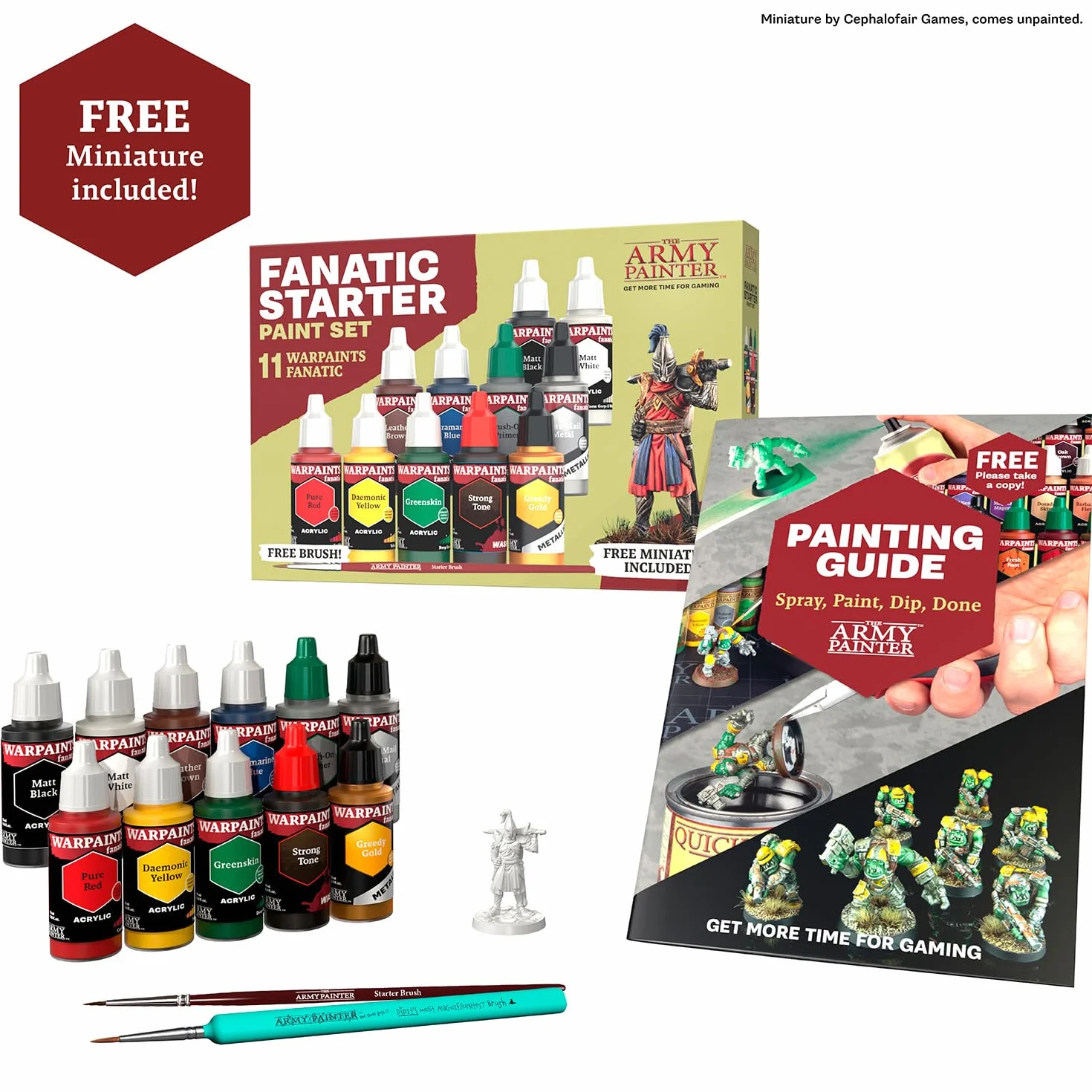 The Army Painter Warpaints Fanatic Starter Set 11x18ml Acrylic Paint Set for D&D Warhammer Miniatures