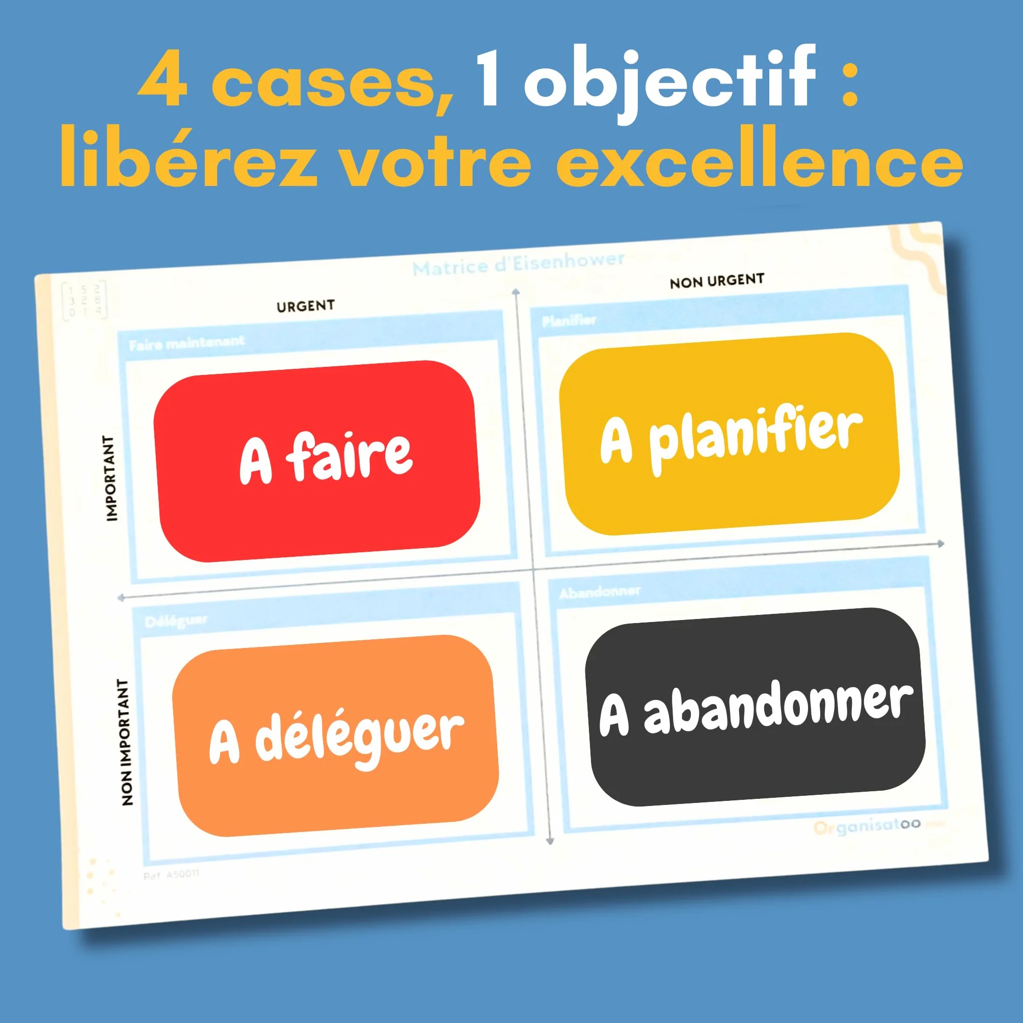 Matrice Eisenhower Bloc-Notes A5 50 Pages - Carnet de Productivité et Organisation