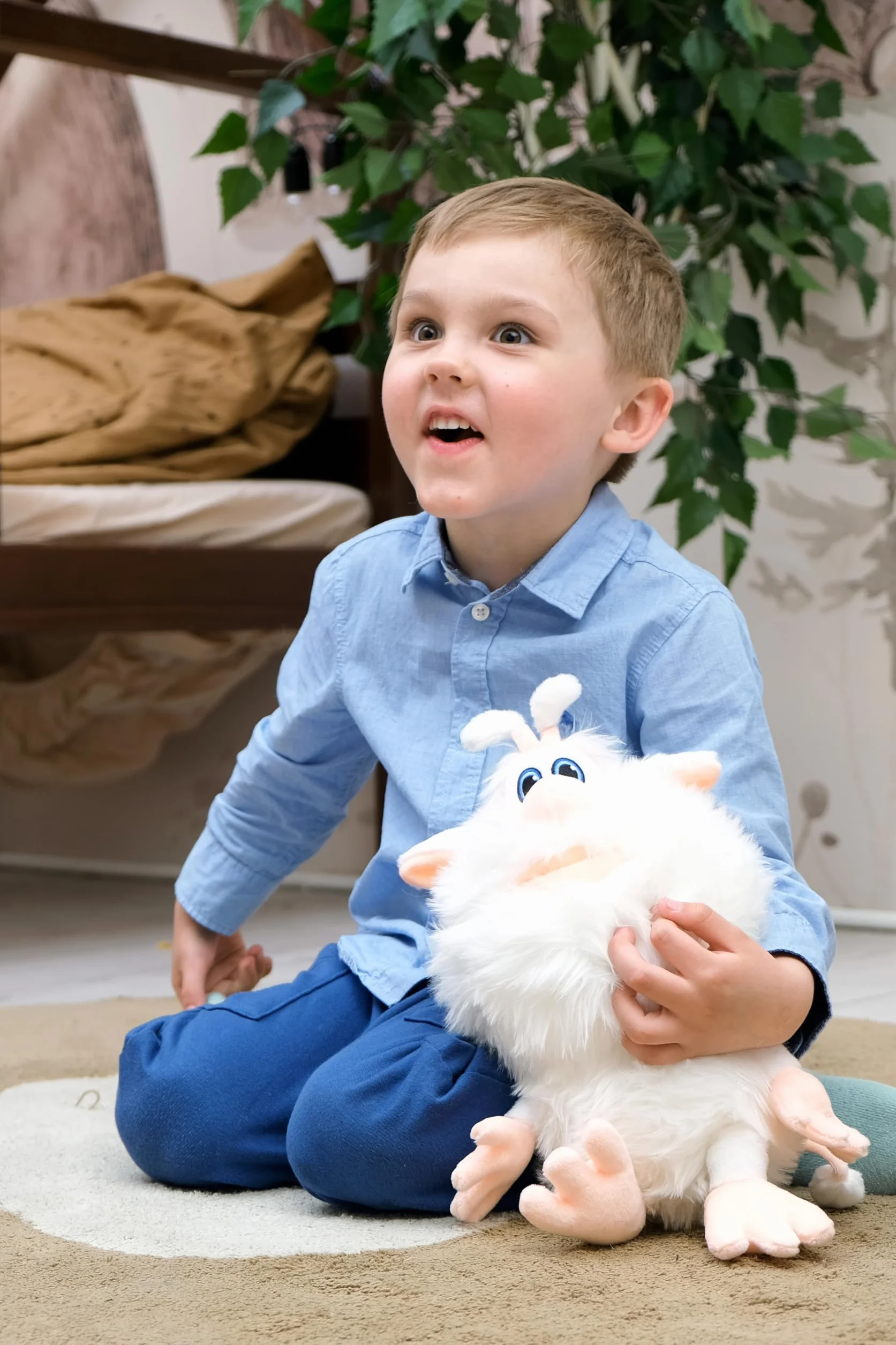 Booba peluche parlant 34 cm jouet interactif officiel