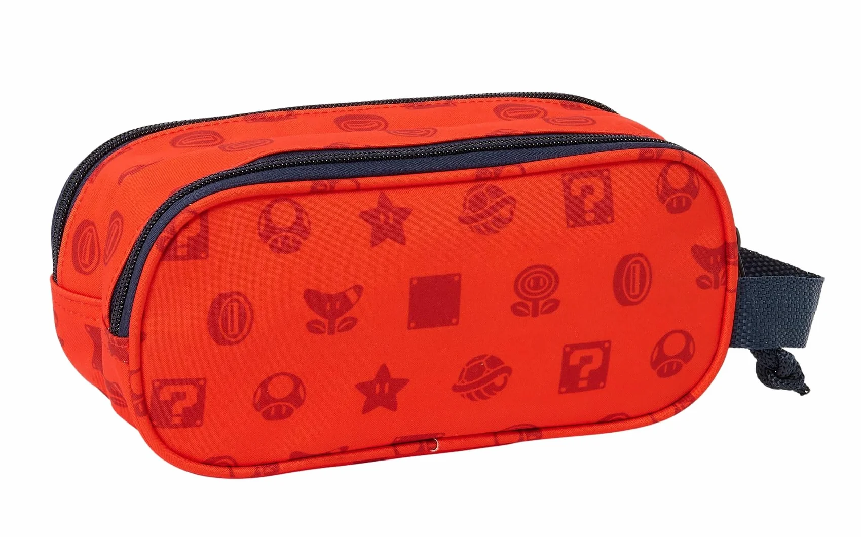 Super Mario 3D Trousse Double 3D Enfant 21 x 6 x 8 cm Bleu Marine Rouge