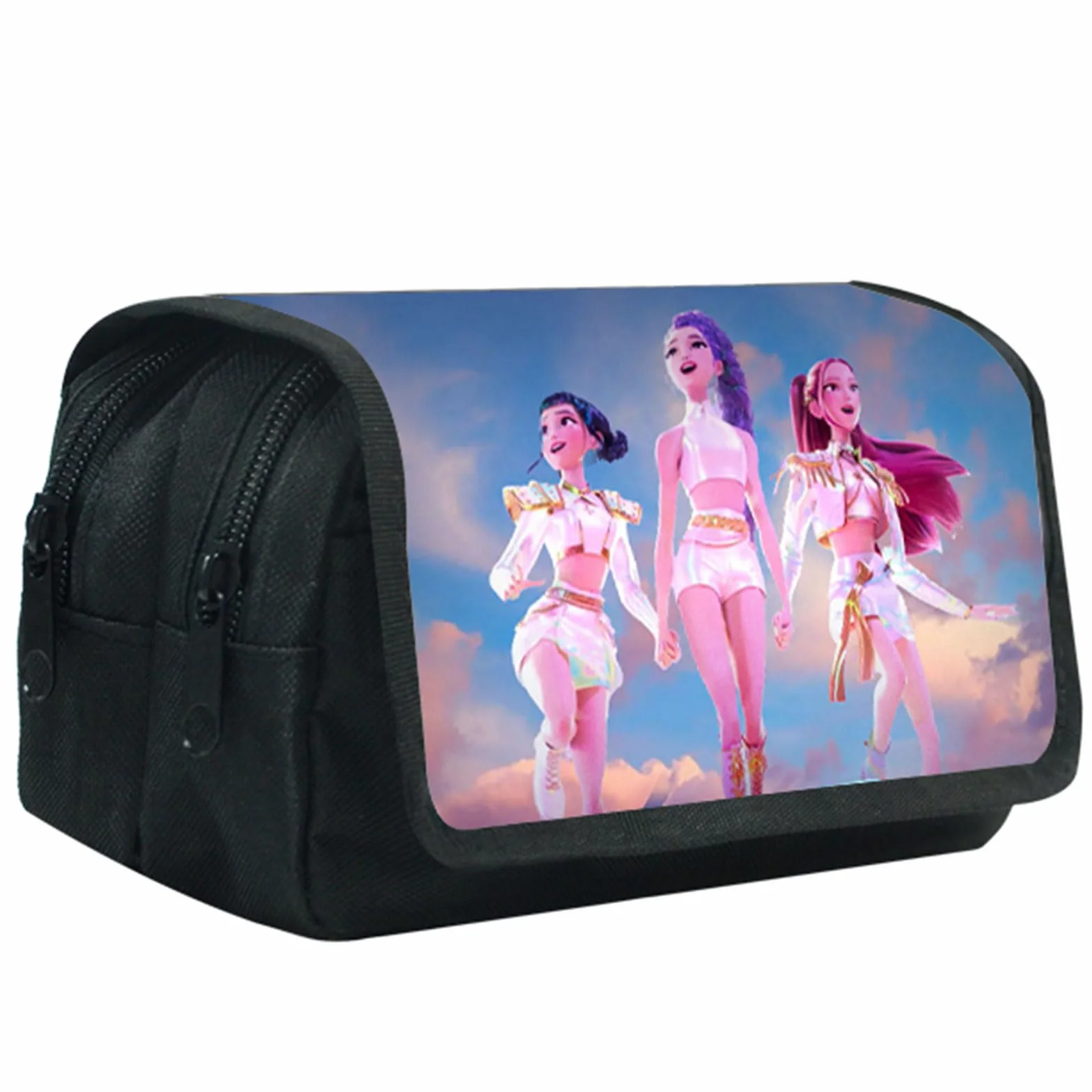 Trousse Scolaire Cartoon Grande Capacité Double Fermeture Éclair pour Enfants