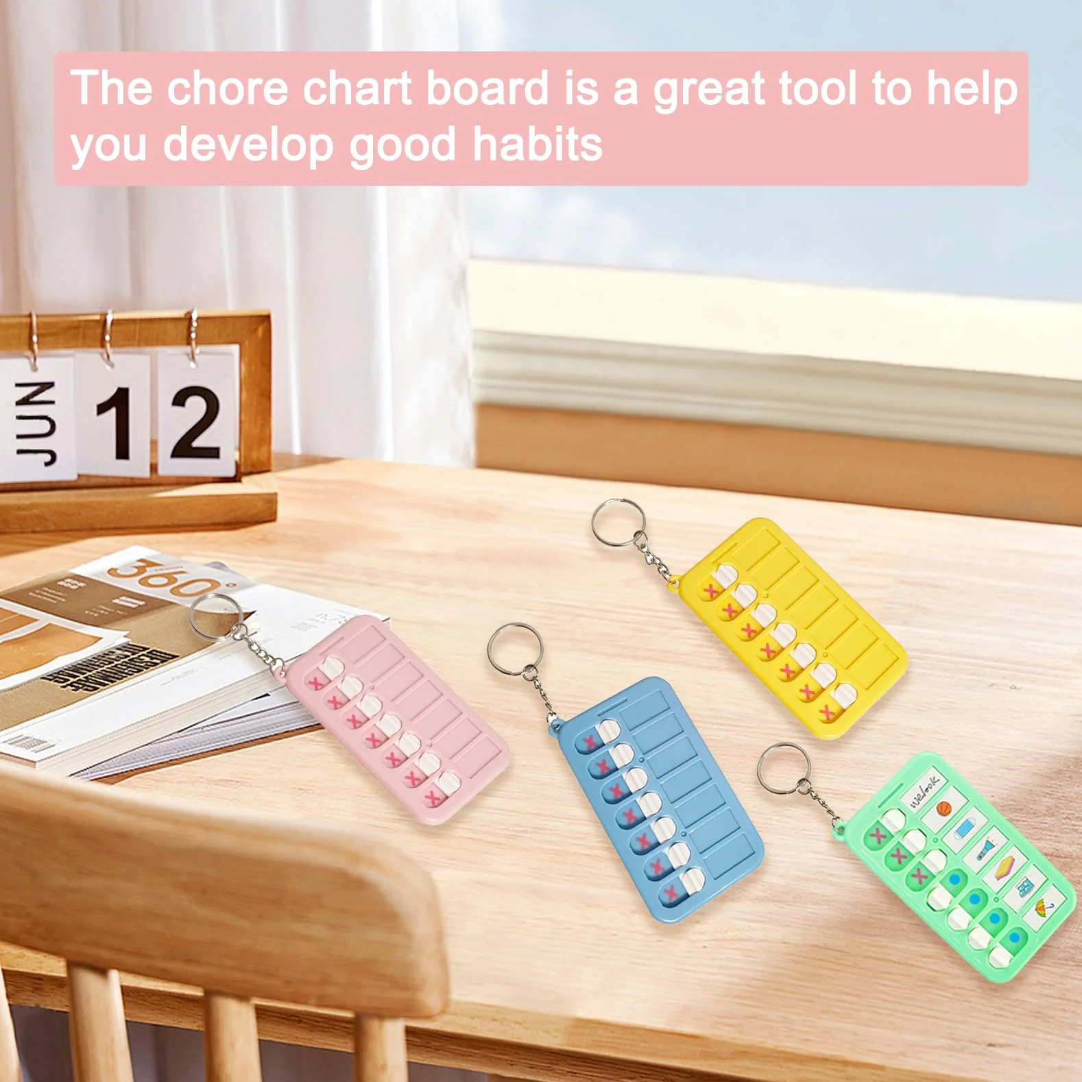 Tableau To Do List Réutilisable Amovible Organisation Familiale Routine Enfant Semainier 4 Pièces