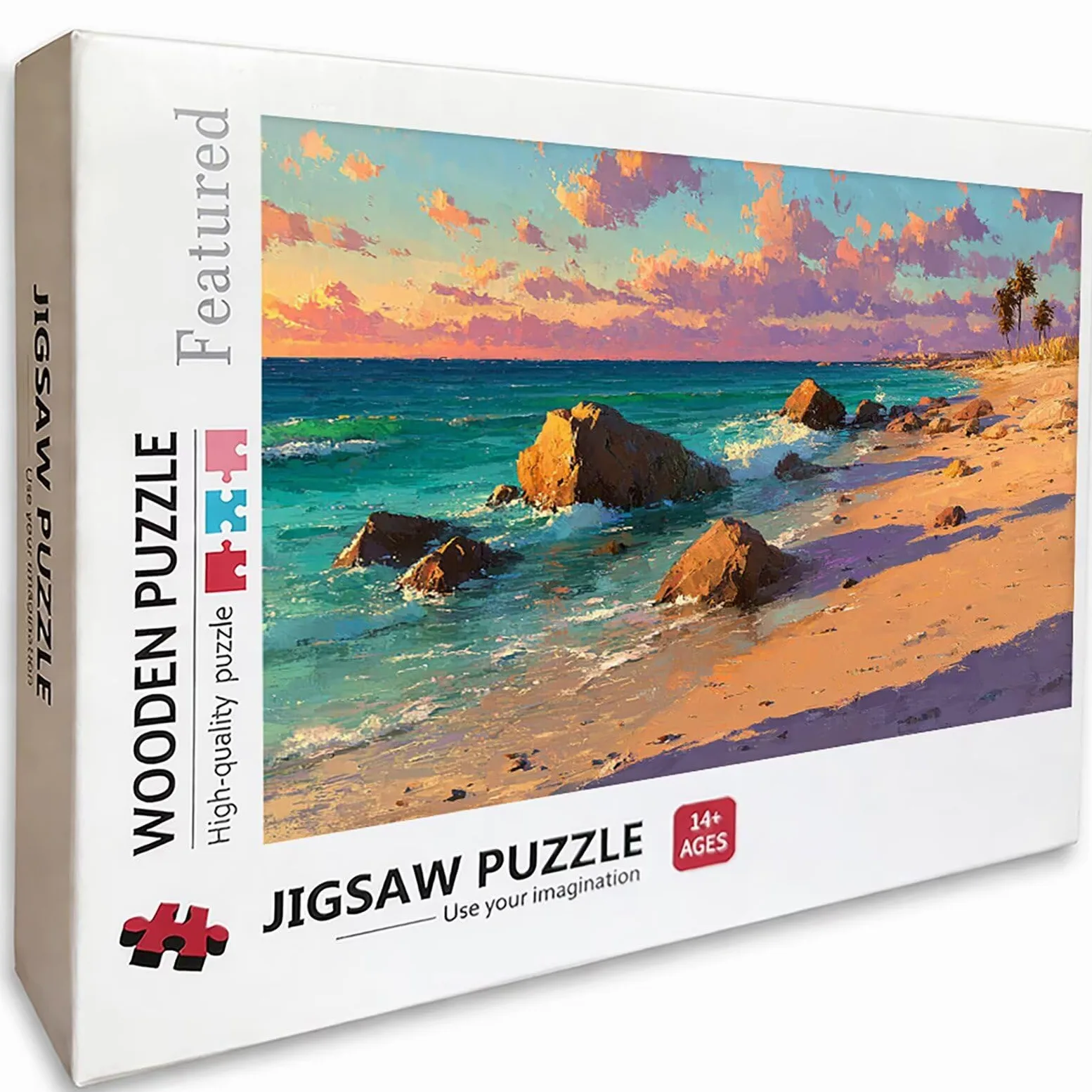 Vue sur La Mer Puzzle 5000 pièces Adultes, Puzzle Bois 156x105cm, Adultes Jeu éducatif Défi énigme avec Une Boîte d'emballage Exquise, Jeu Relaxant Détente Collection, (Coucher De Soleil) K-1864