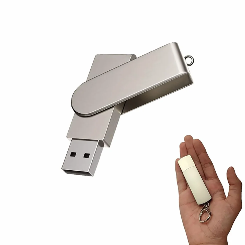 Enregistreur Vocal Clé USB 64G Mini Dictaphone avec Détecteur de Voix pour Conférence