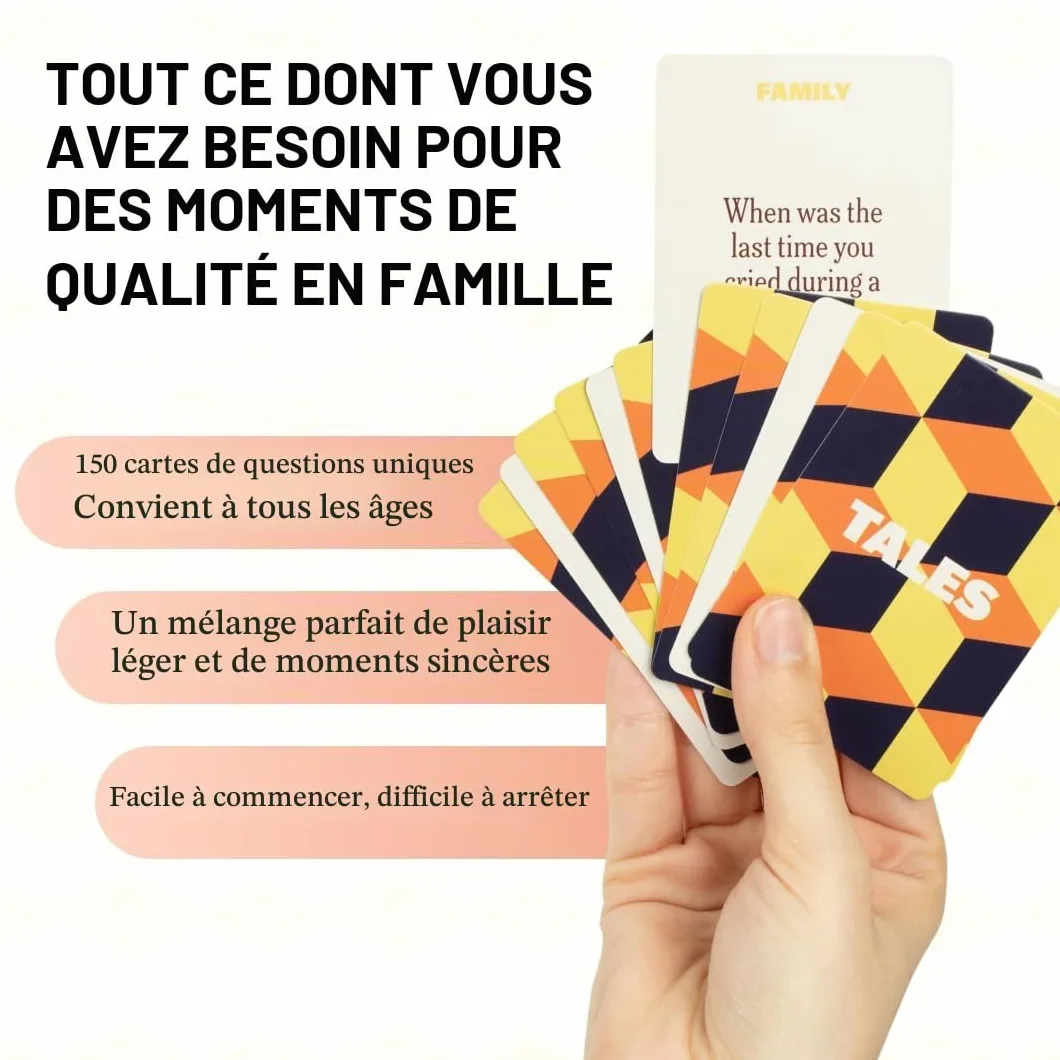 TALES 150 cartes de conversation, édition familiale, créez des liens significatifs